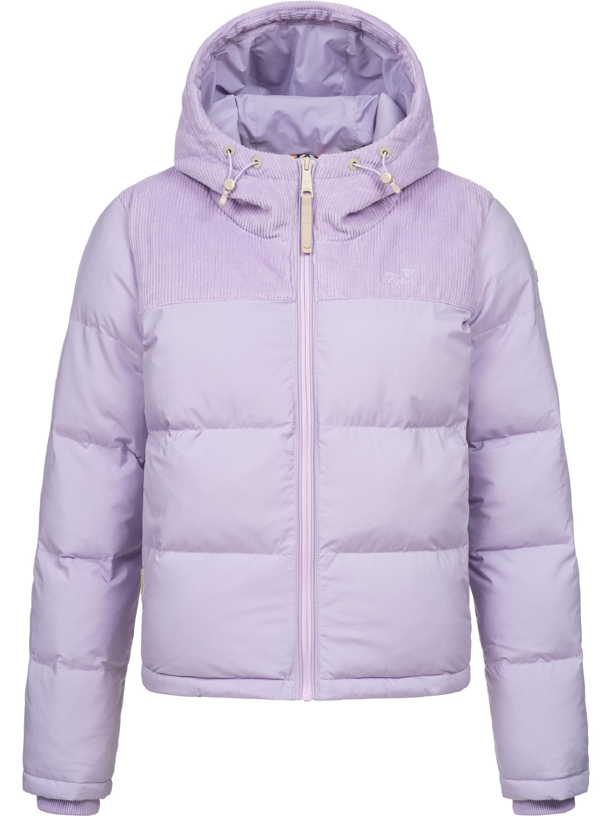 Gesteppte Winterjacke mit Kord-Kapuze "Amazze" Lavender