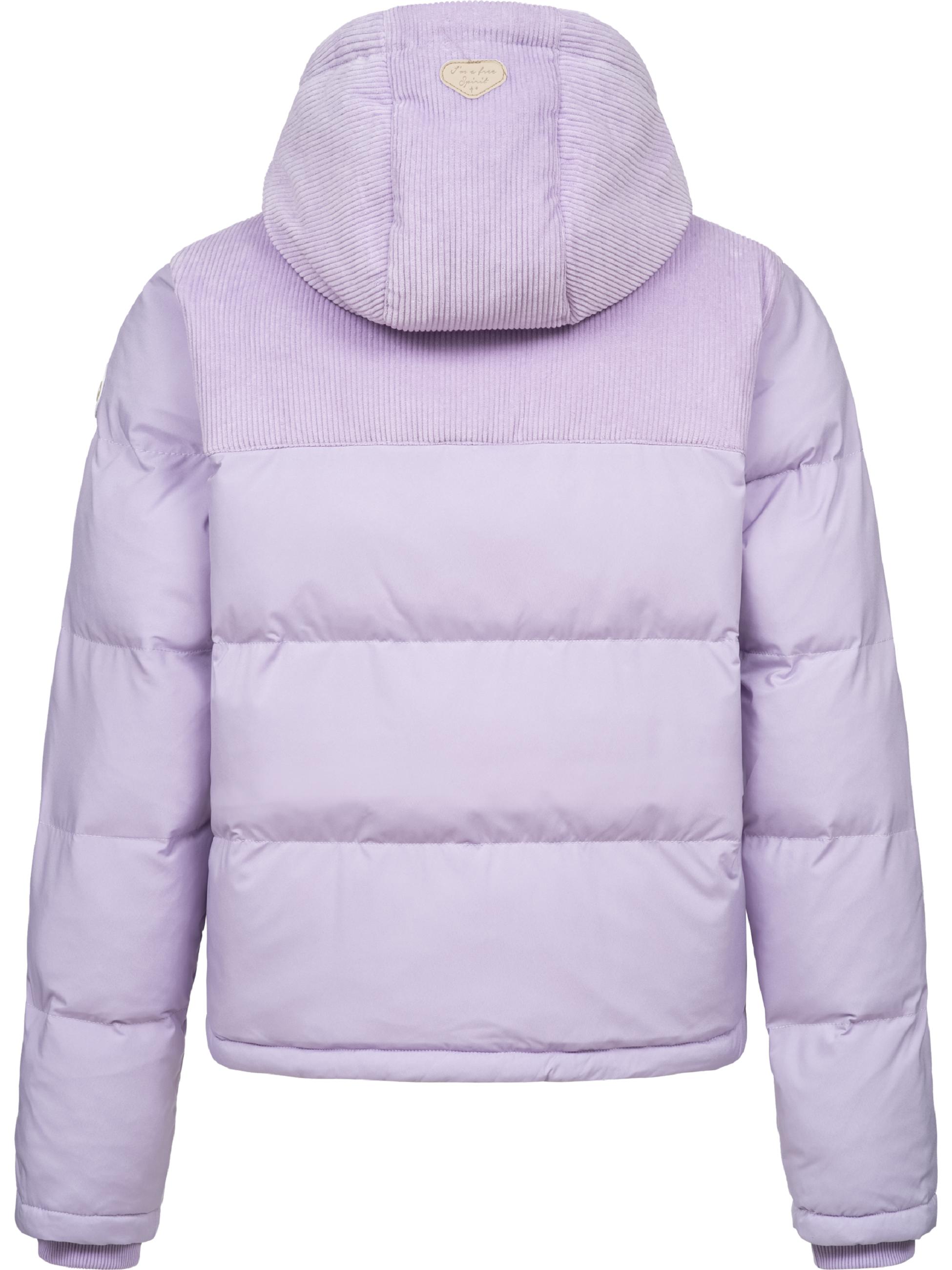 Gesteppte Winterjacke mit Kord-Kapuze "Amazze" Lavender