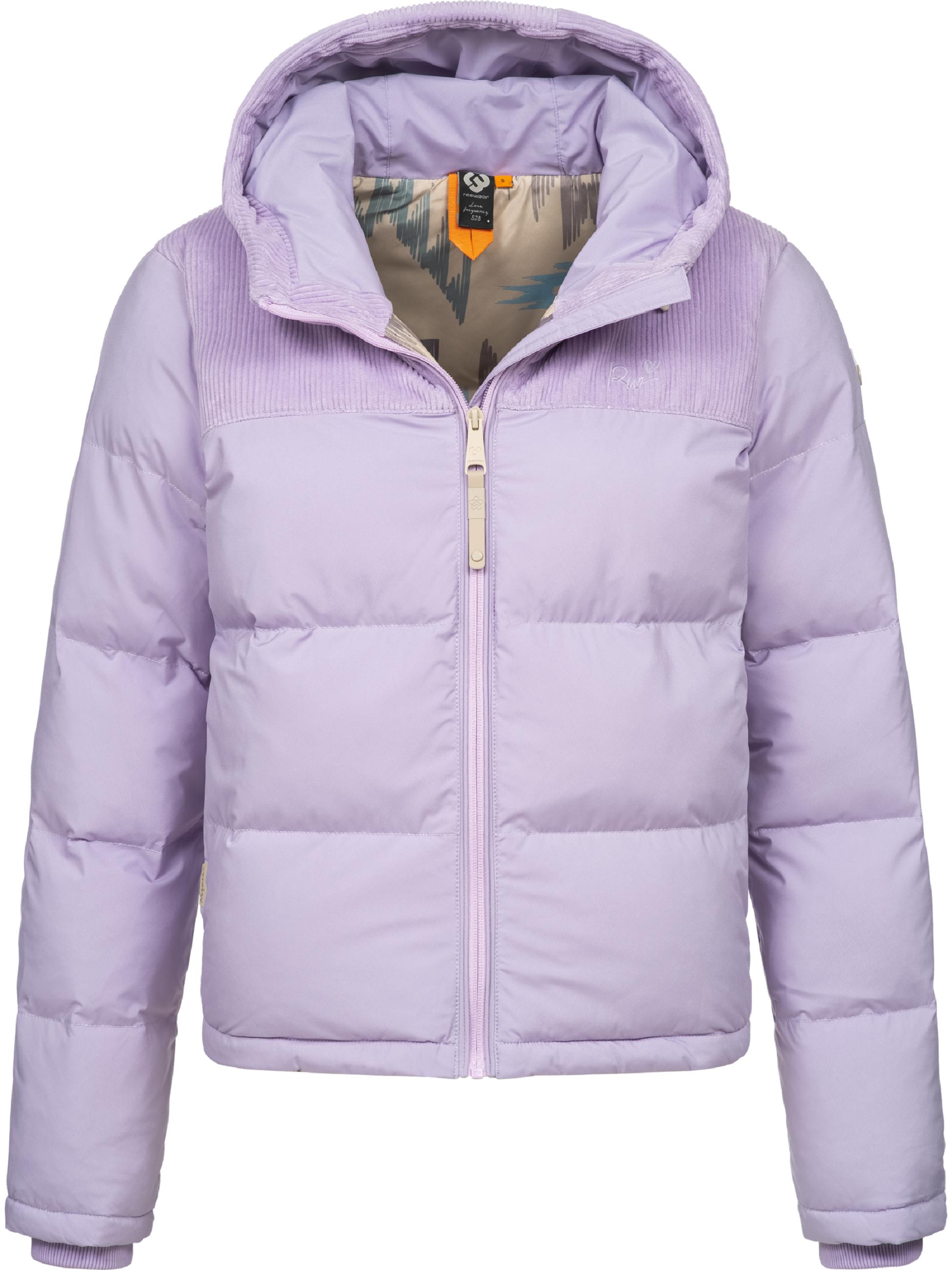 Gesteppte Winterjacke mit Kord-Kapuze "Amazze" Lavender