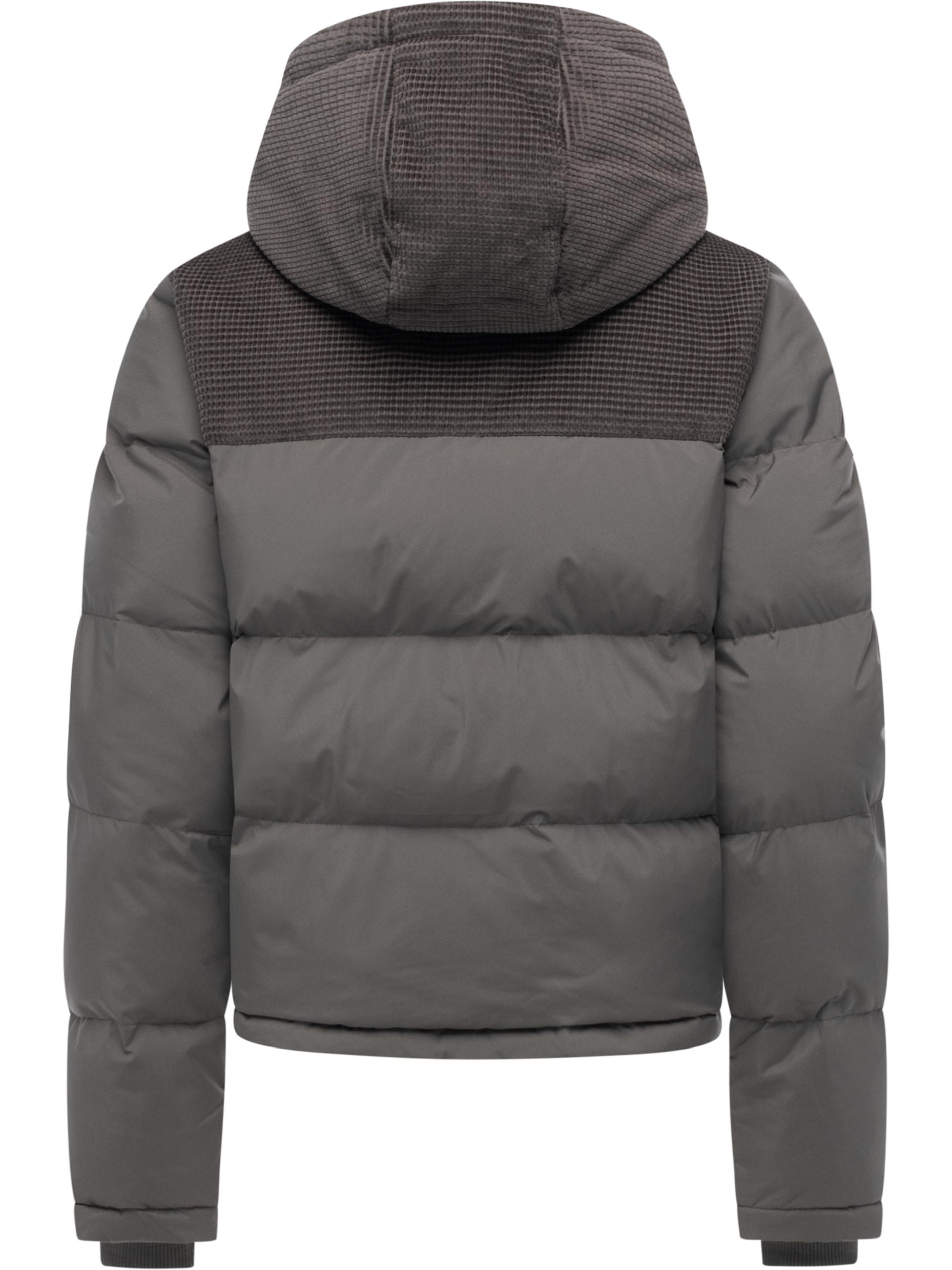 Wasserdichte Winterjacke mit Kord-Kapuze "Amazze" Stone Grey25