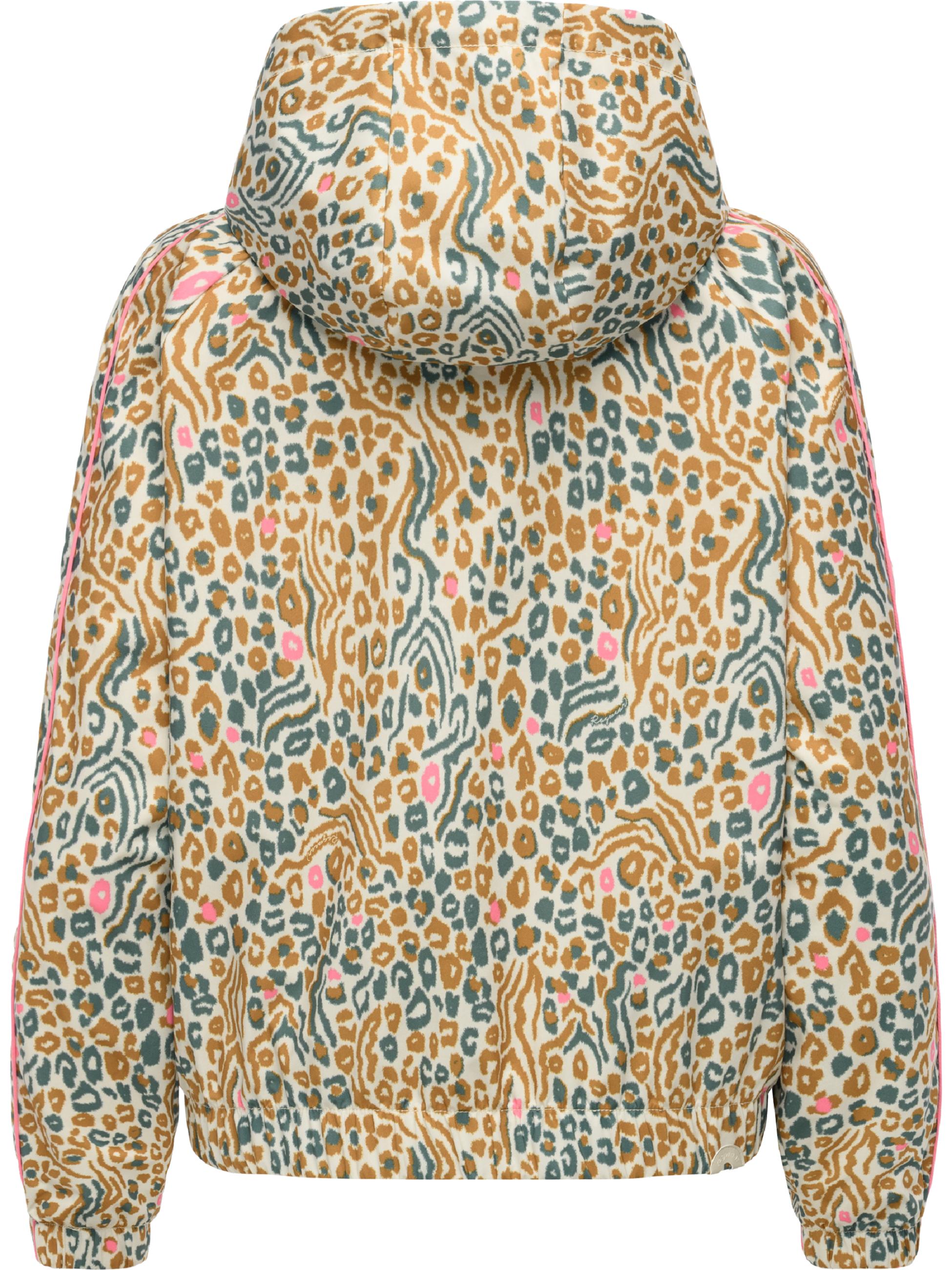 Leichte Funktionsjacke mit verstellbarer Kapuze "Andrin Print" Ecru