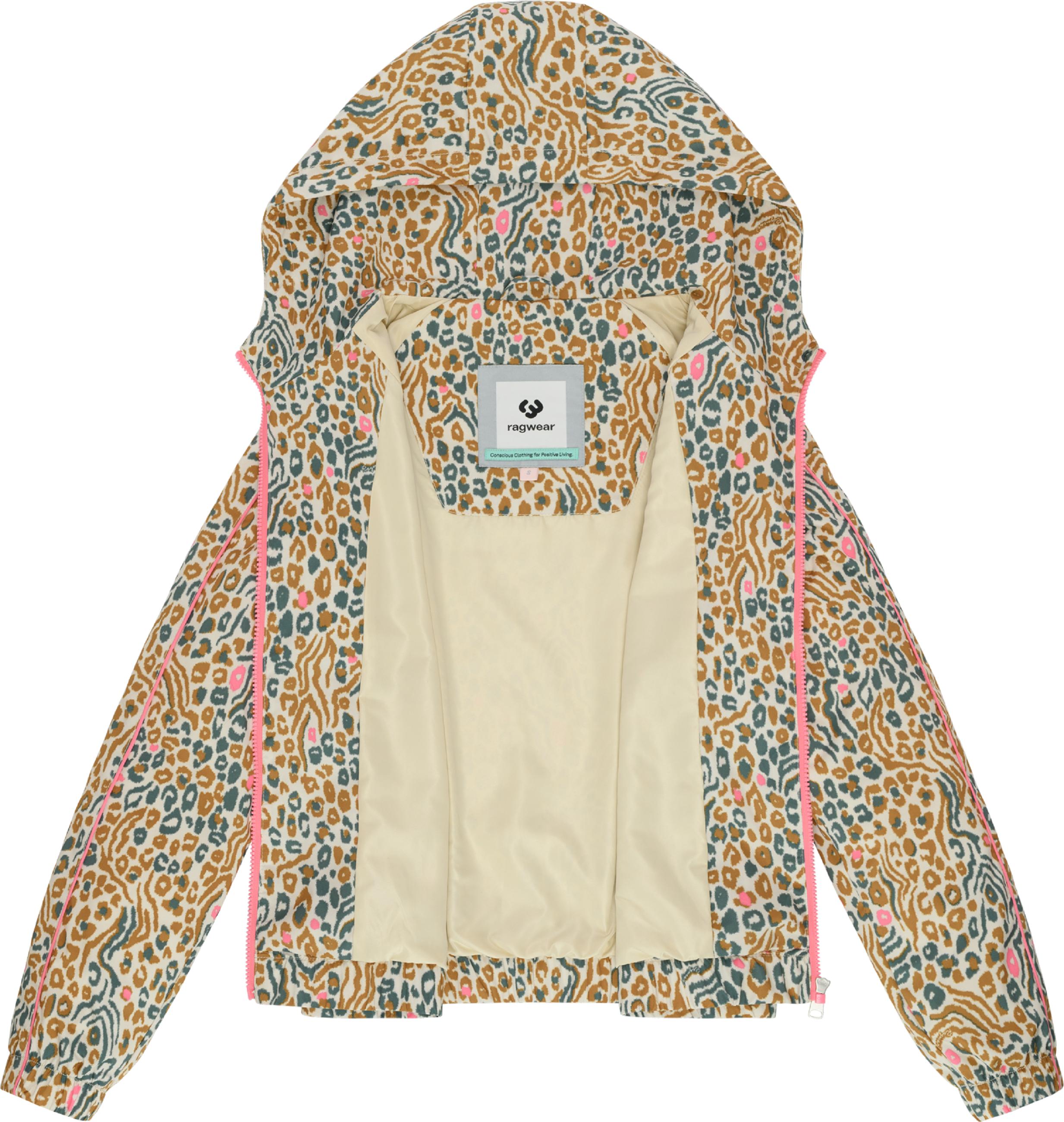 Leichte Funktionsjacke mit verstellbarer Kapuze "Andrin Print" Ecru