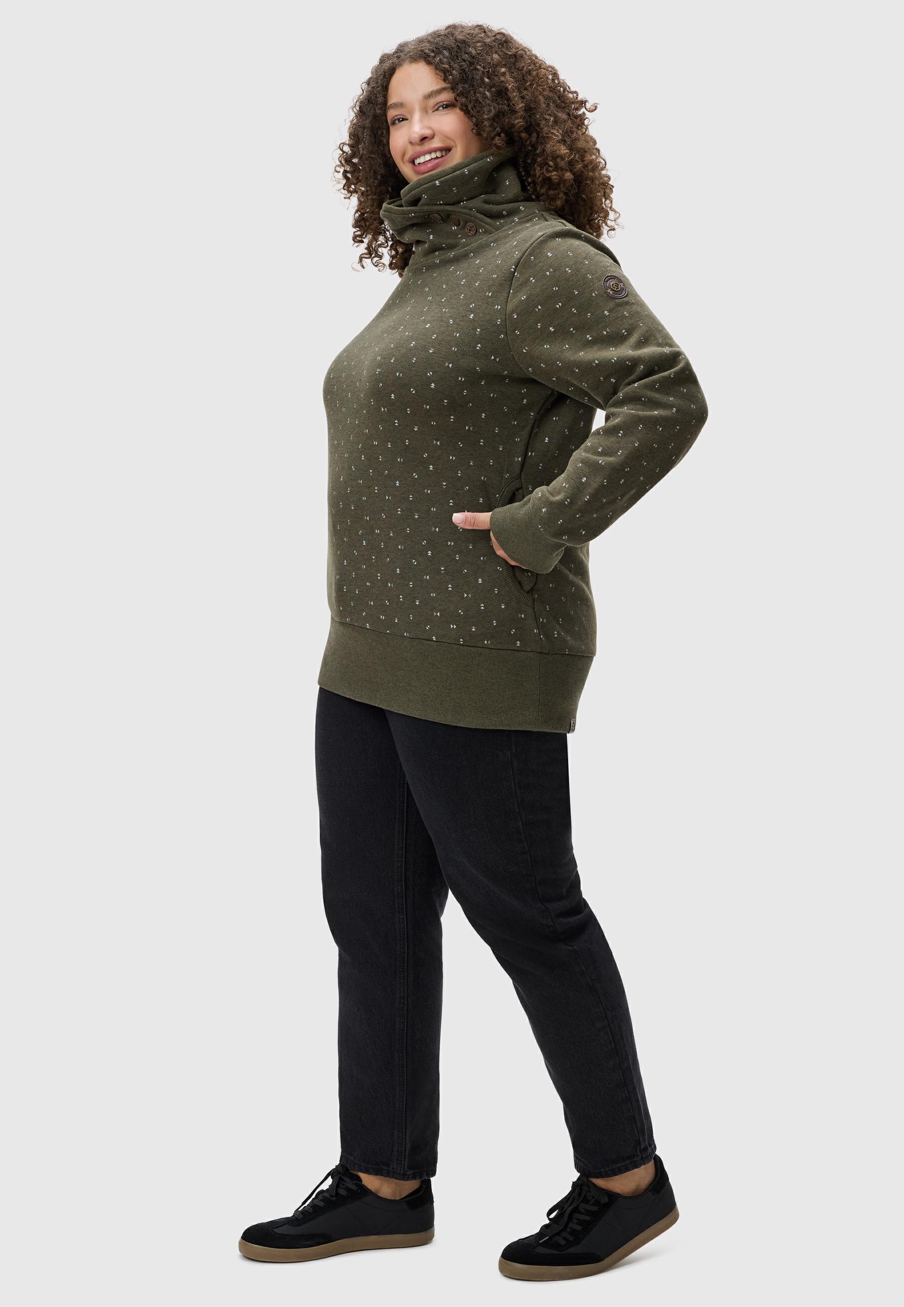 Pullover mit Kaminkragen "Angell Plus" Olive