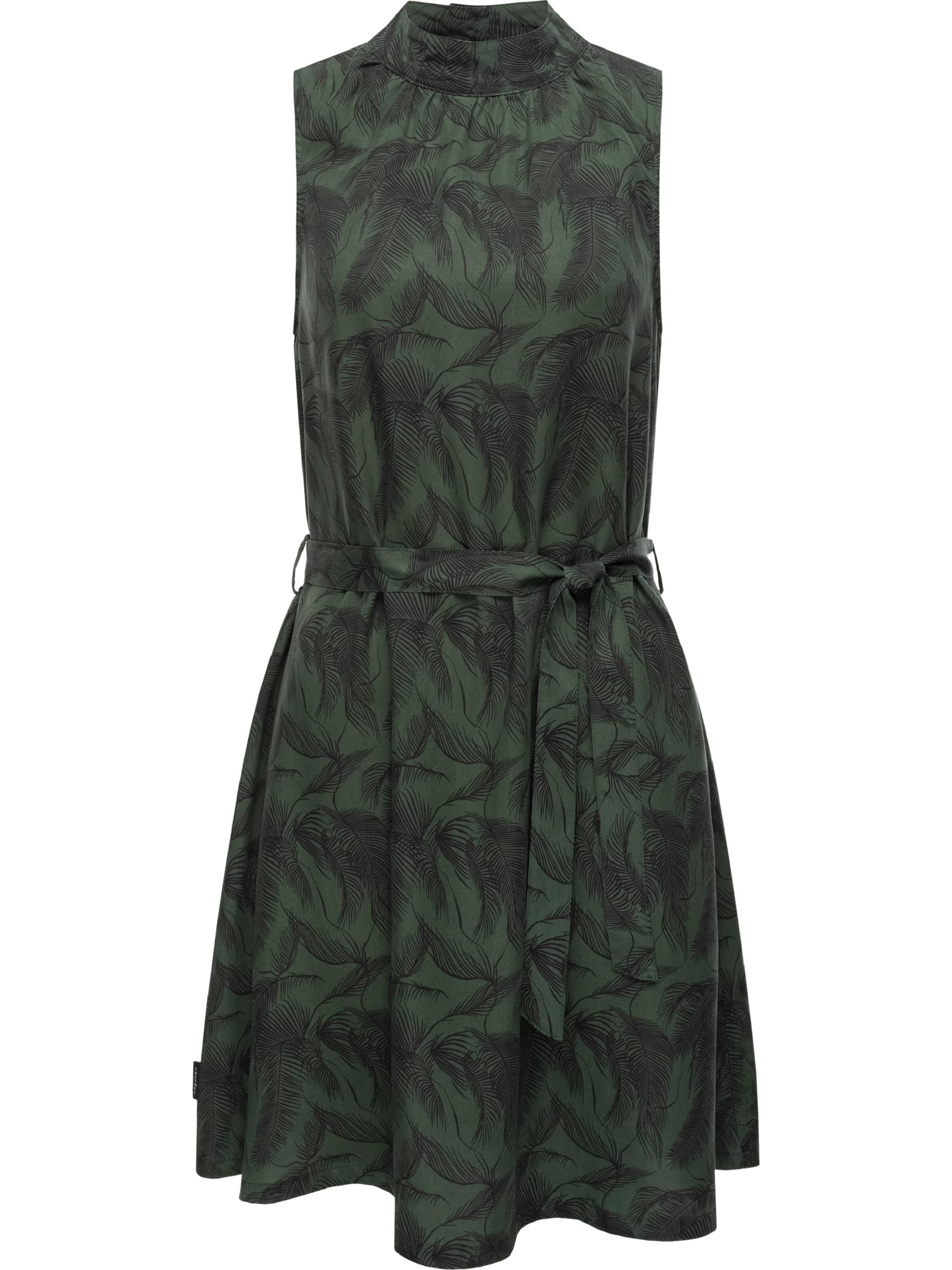 Hochgeschlossenes, leichtes Sommerkleid "Angyc Organic" Dark Green