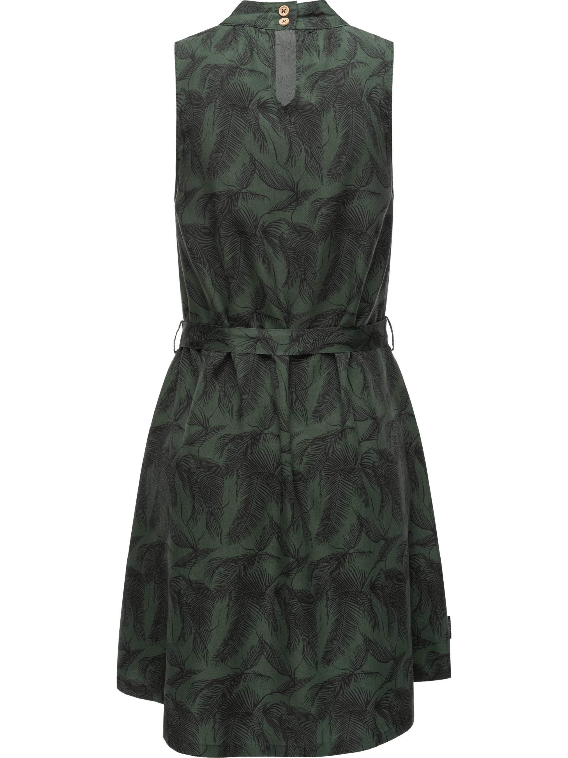 Hochgeschlossenes, leichtes Sommerkleid "Angyc Organic" Dark Green
