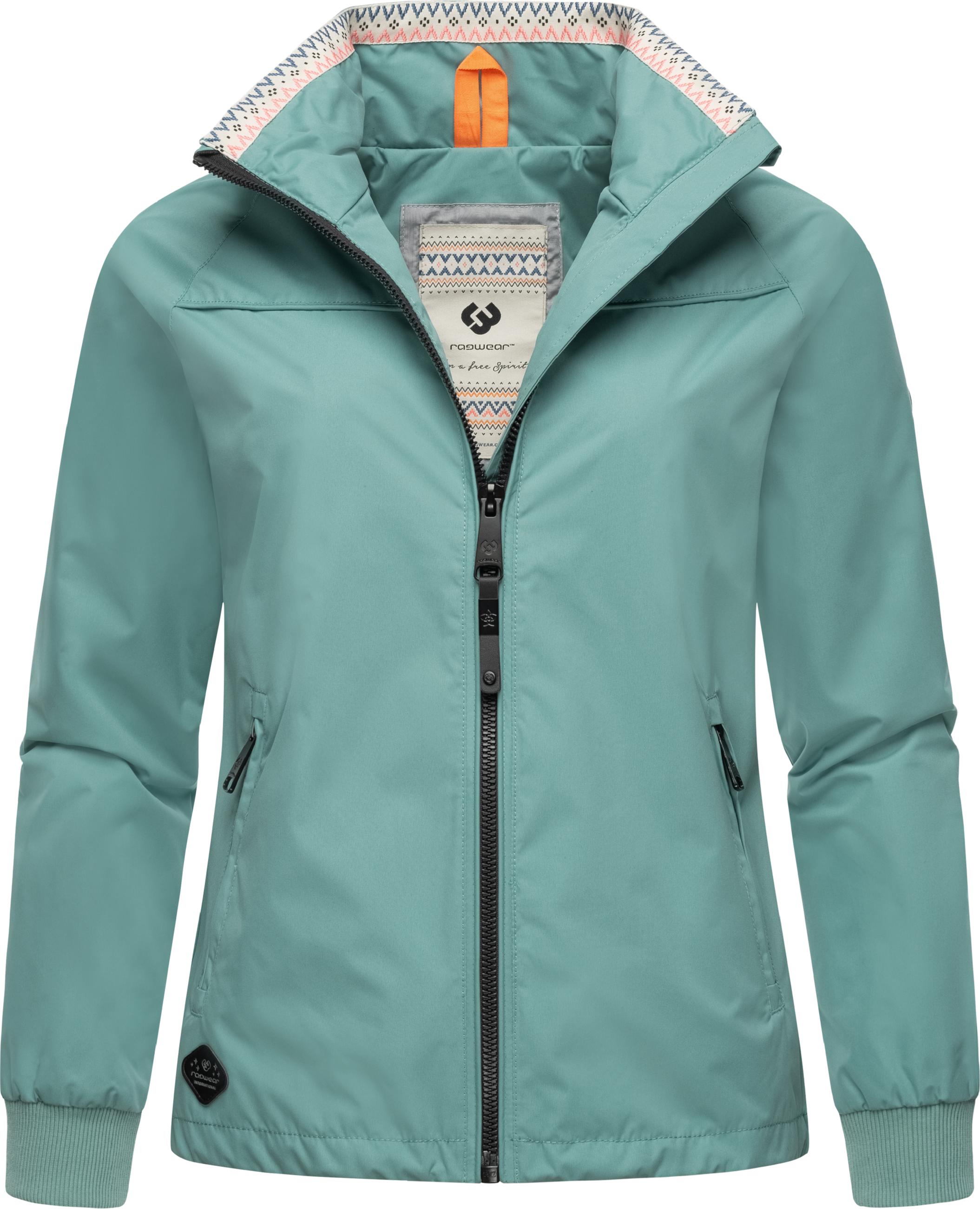 Übergangsjacke mit hohem Kragen "Apola" Ocean Green