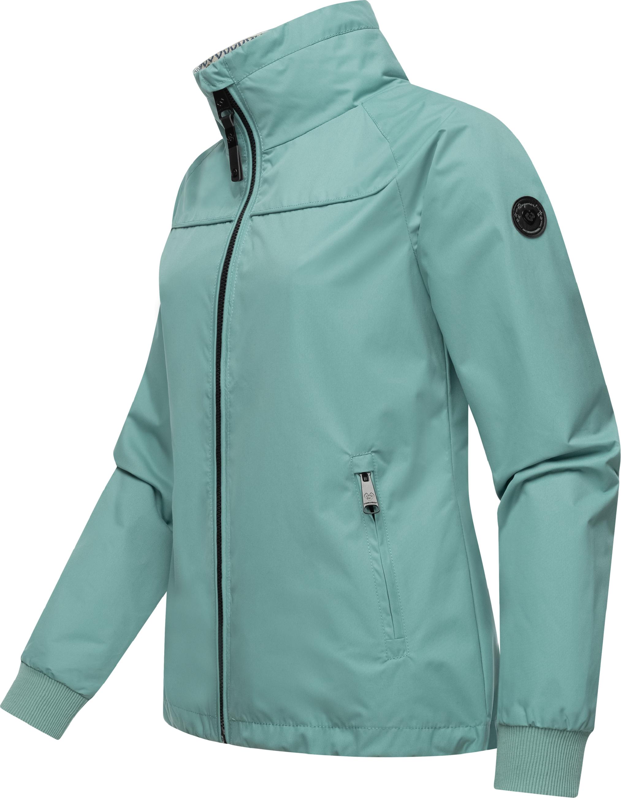 Übergangsjacke mit hohem Kragen "Apola" Ocean Green