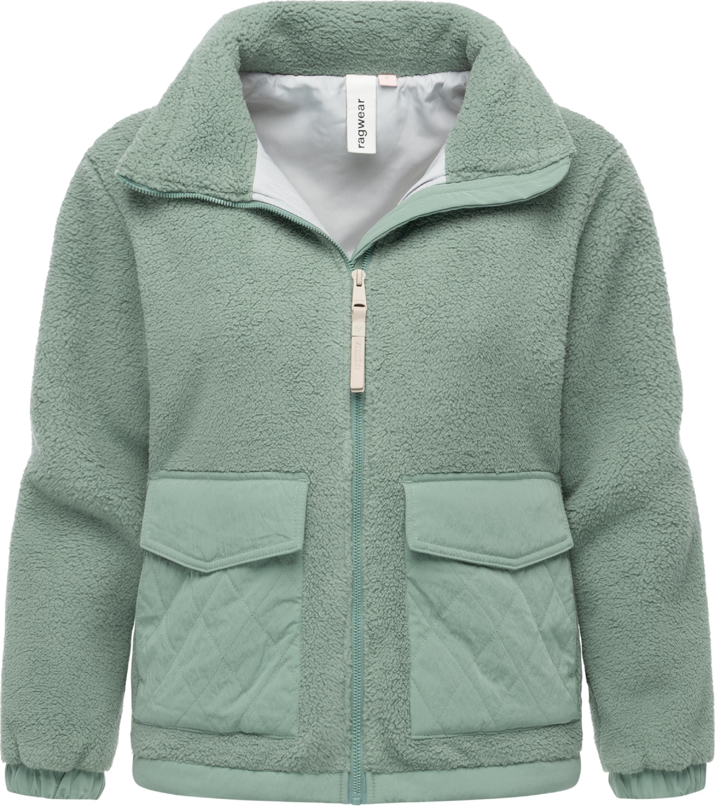 Warme Plüschjacke mit hohem Stehkragen "Arctika II" Dusty Green