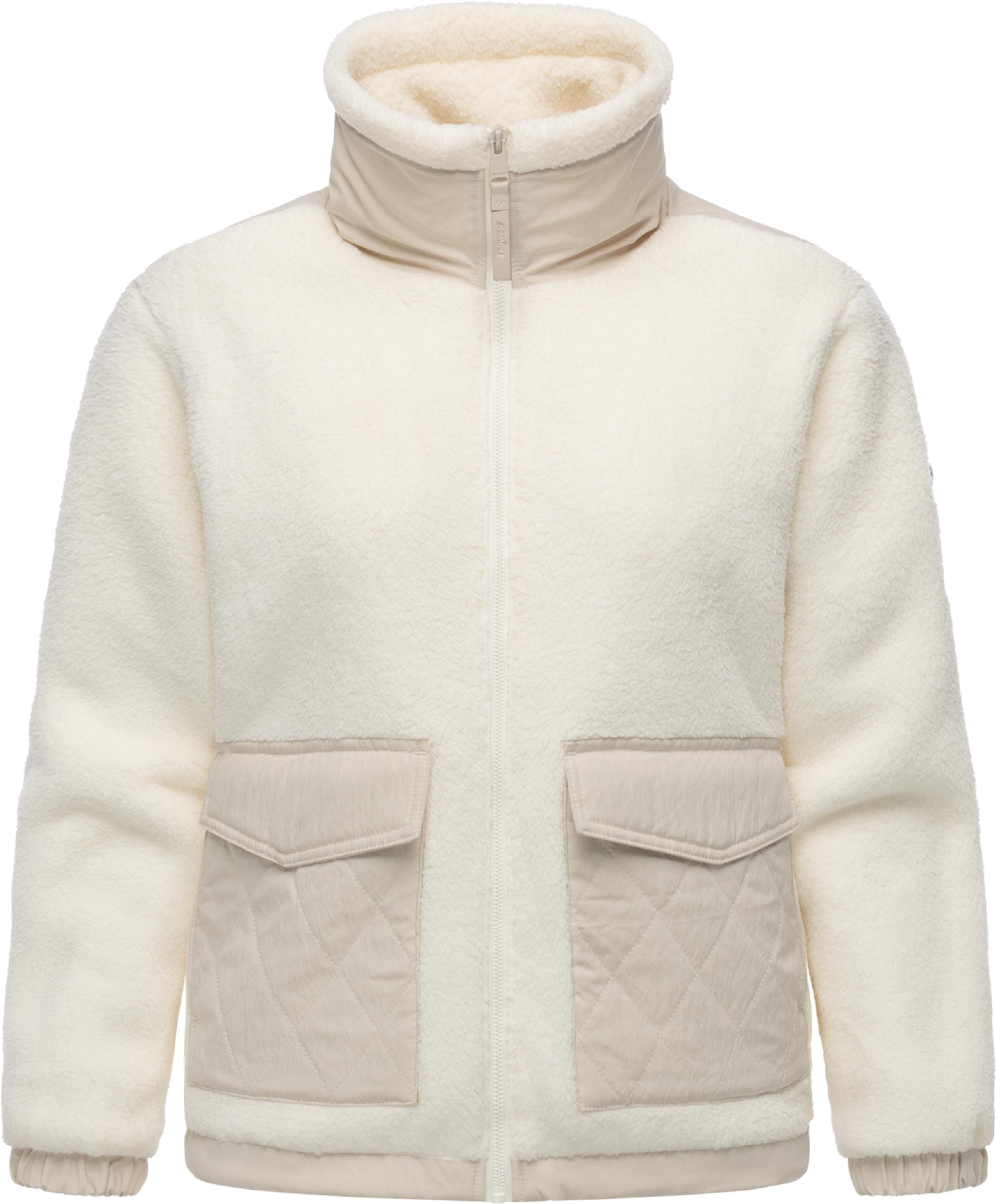 Warme Plüschjacke mit hohem Stehkragen "Arctika II" Ivory