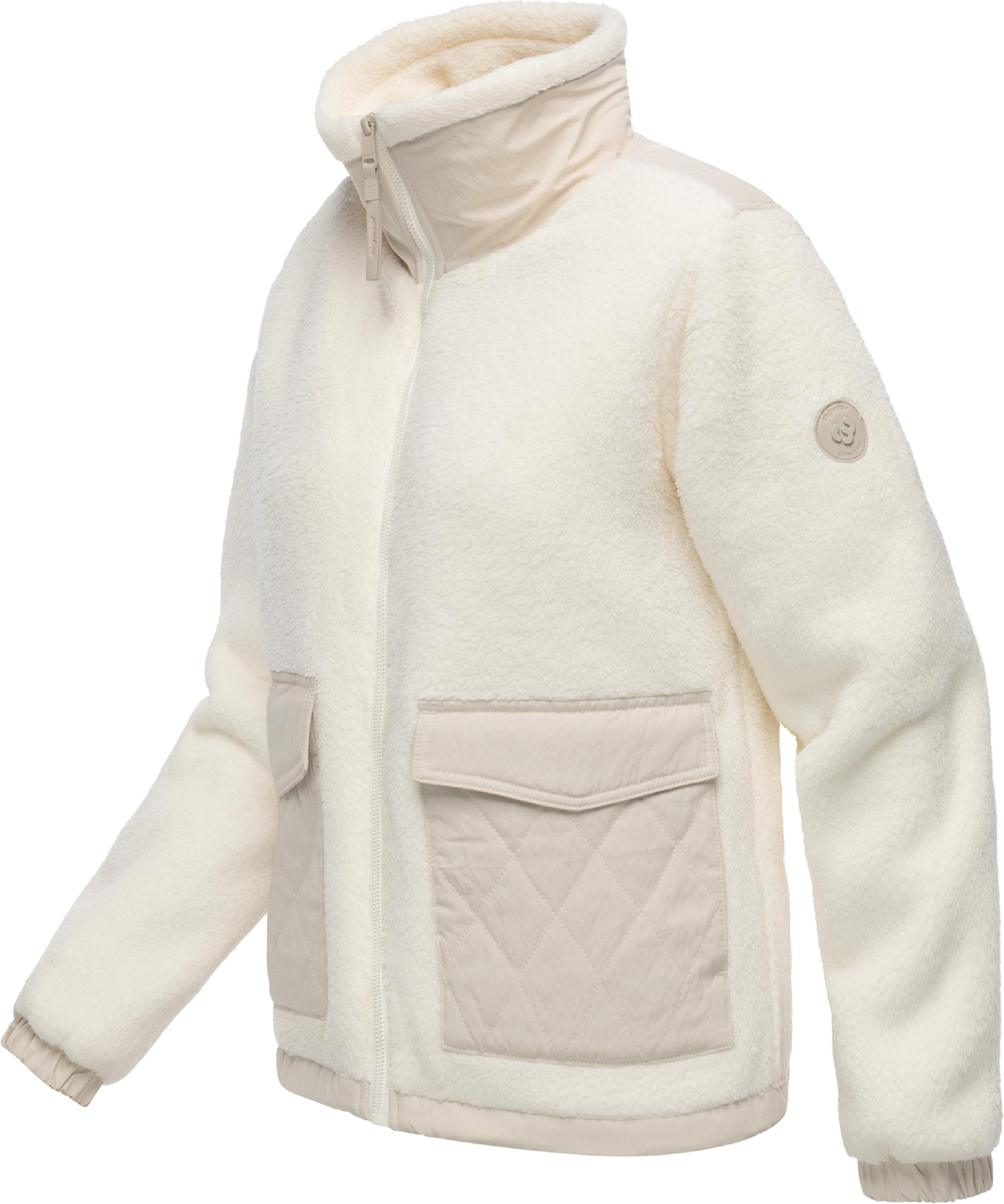 Warme Plüschjacke mit hohem Stehkragen "Arctika II" Ivory