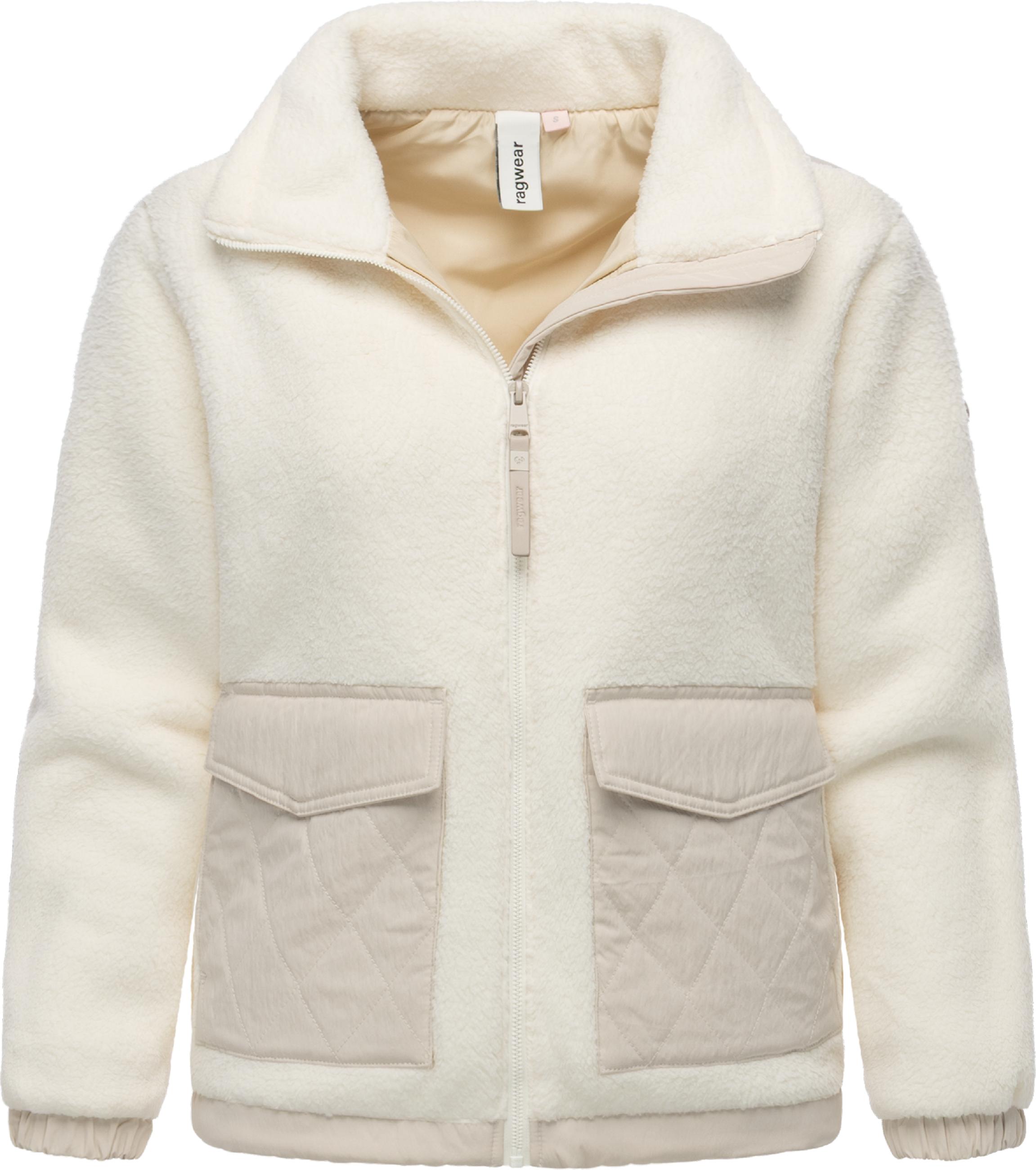 Warme Plüschjacke mit hohem Stehkragen "Arctika II" Ivory