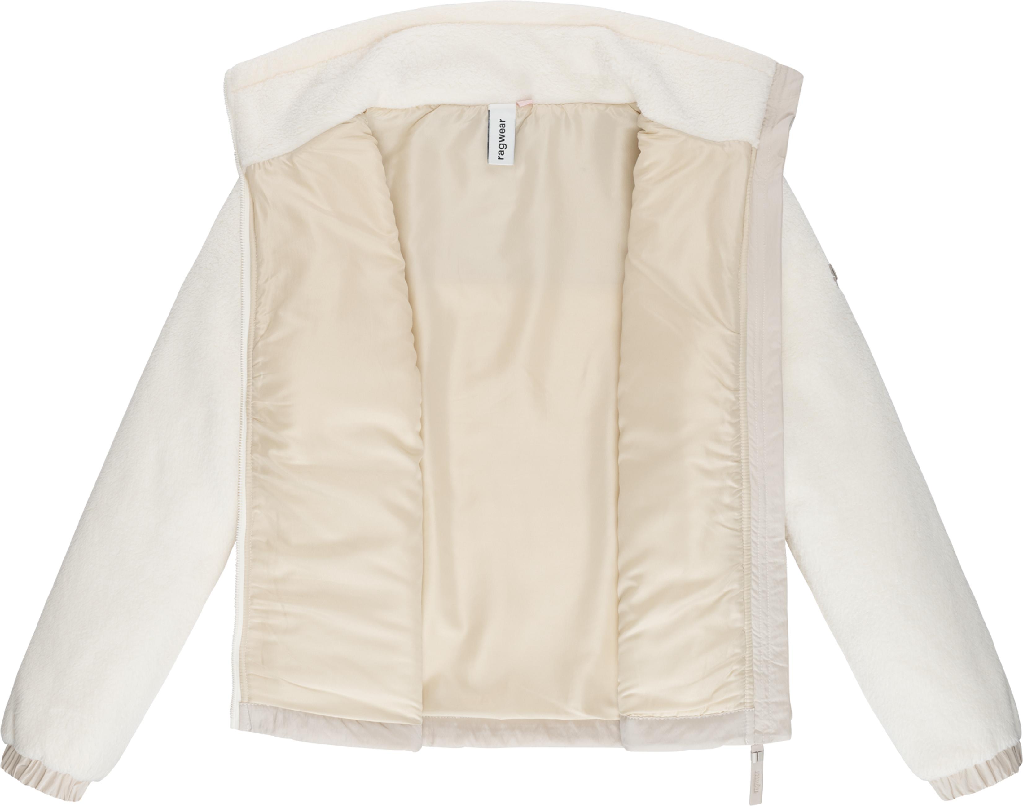 Warme Plüschjacke mit hohem Stehkragen "Arctika II" Ivory