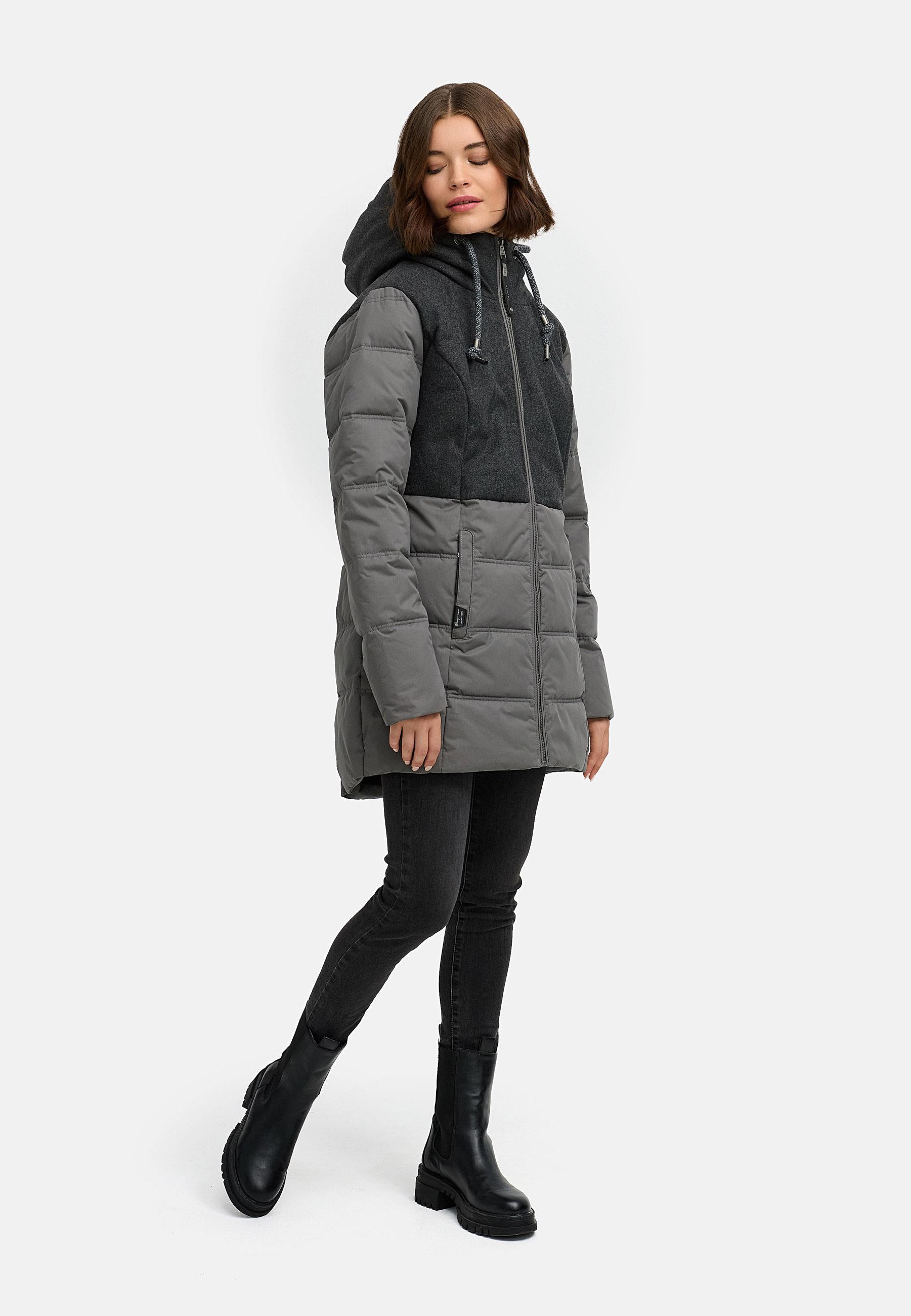 Wintermantel Winterparka "Ashani Block Intl." Stone Grey25