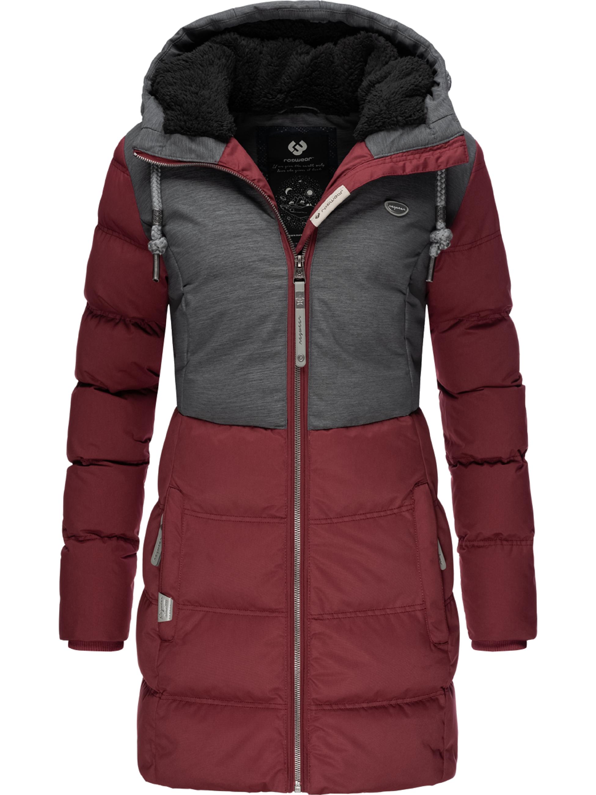 Jacke Wintermantel Winterparka Ashani Block Intl. Wine Red