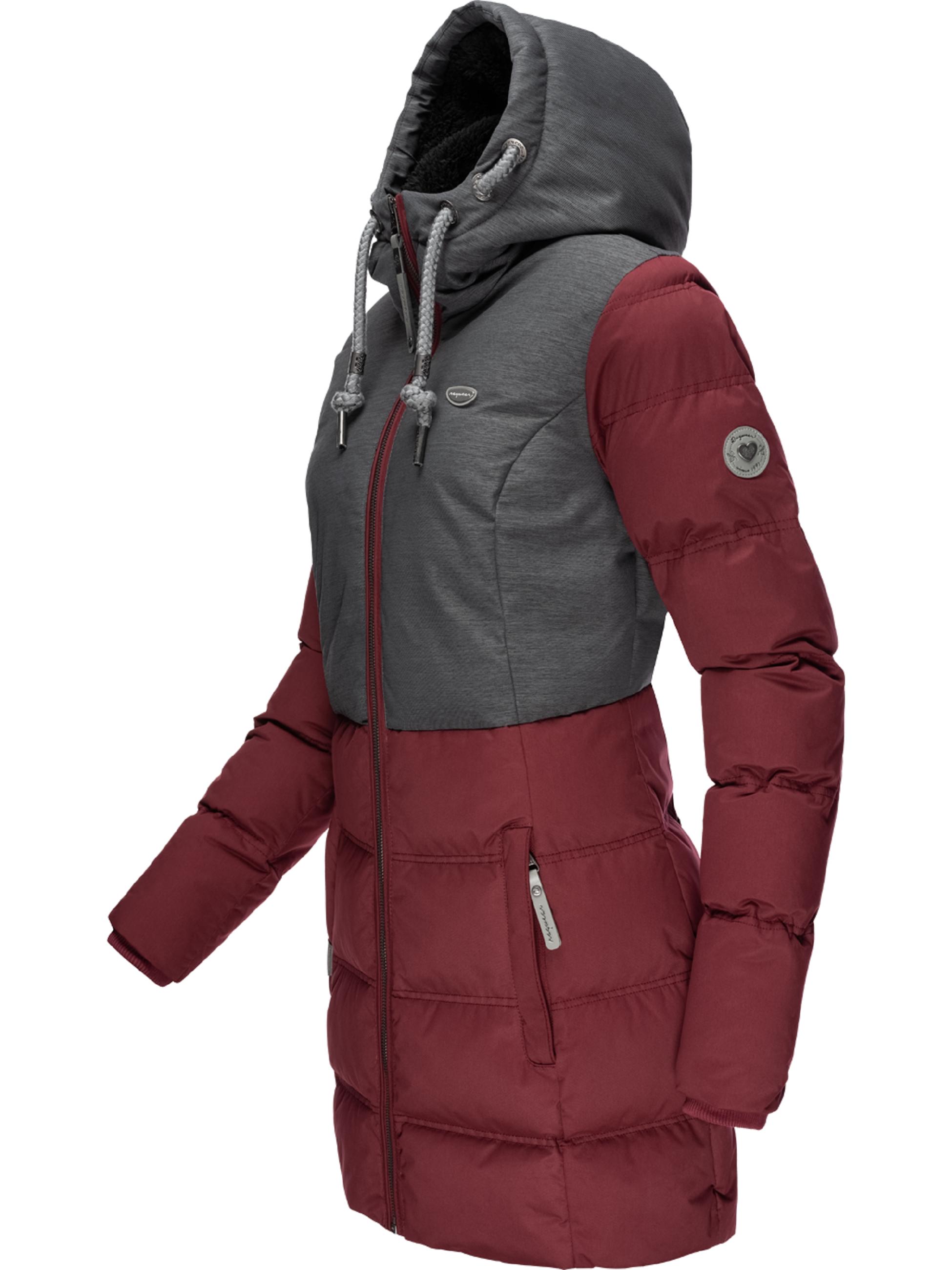 Jacke Wintermantel Winterparka Ashani Block Intl. Wine Red