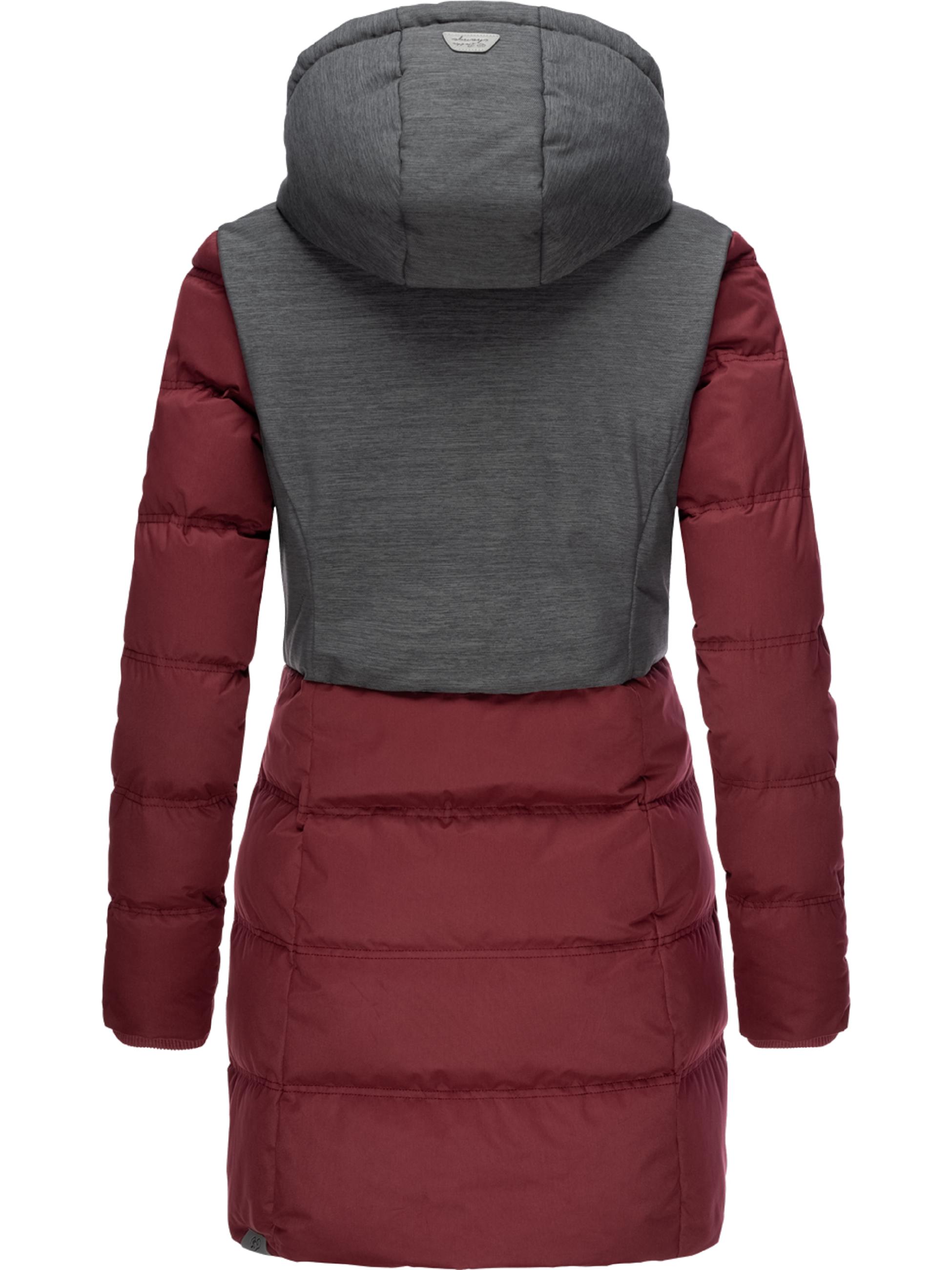 Jacke Wintermantel Winterparka Ashani Block Intl. Wine Red