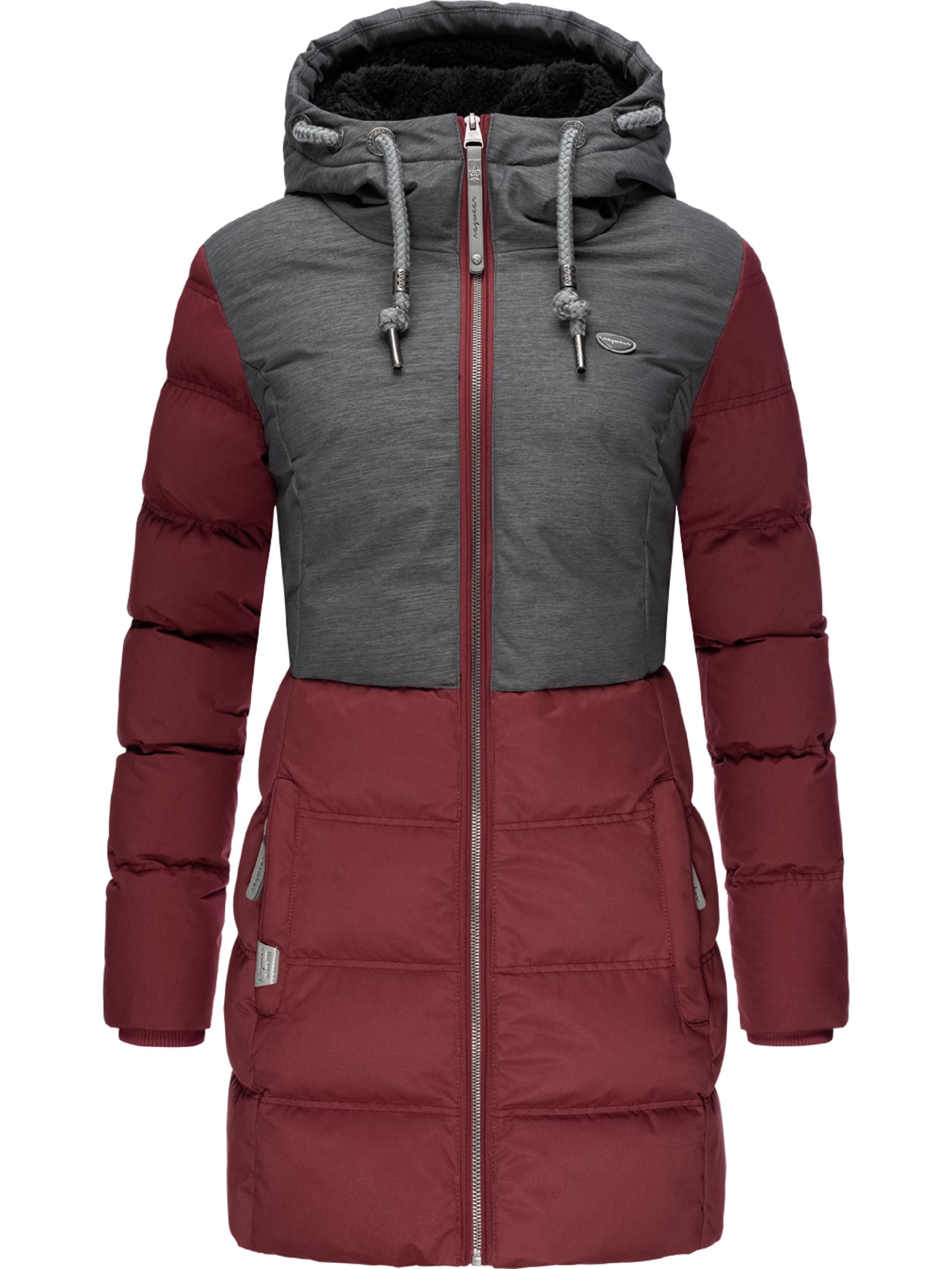 Jacke Wintermantel Winterparka Ashani Block Intl. Wine Red