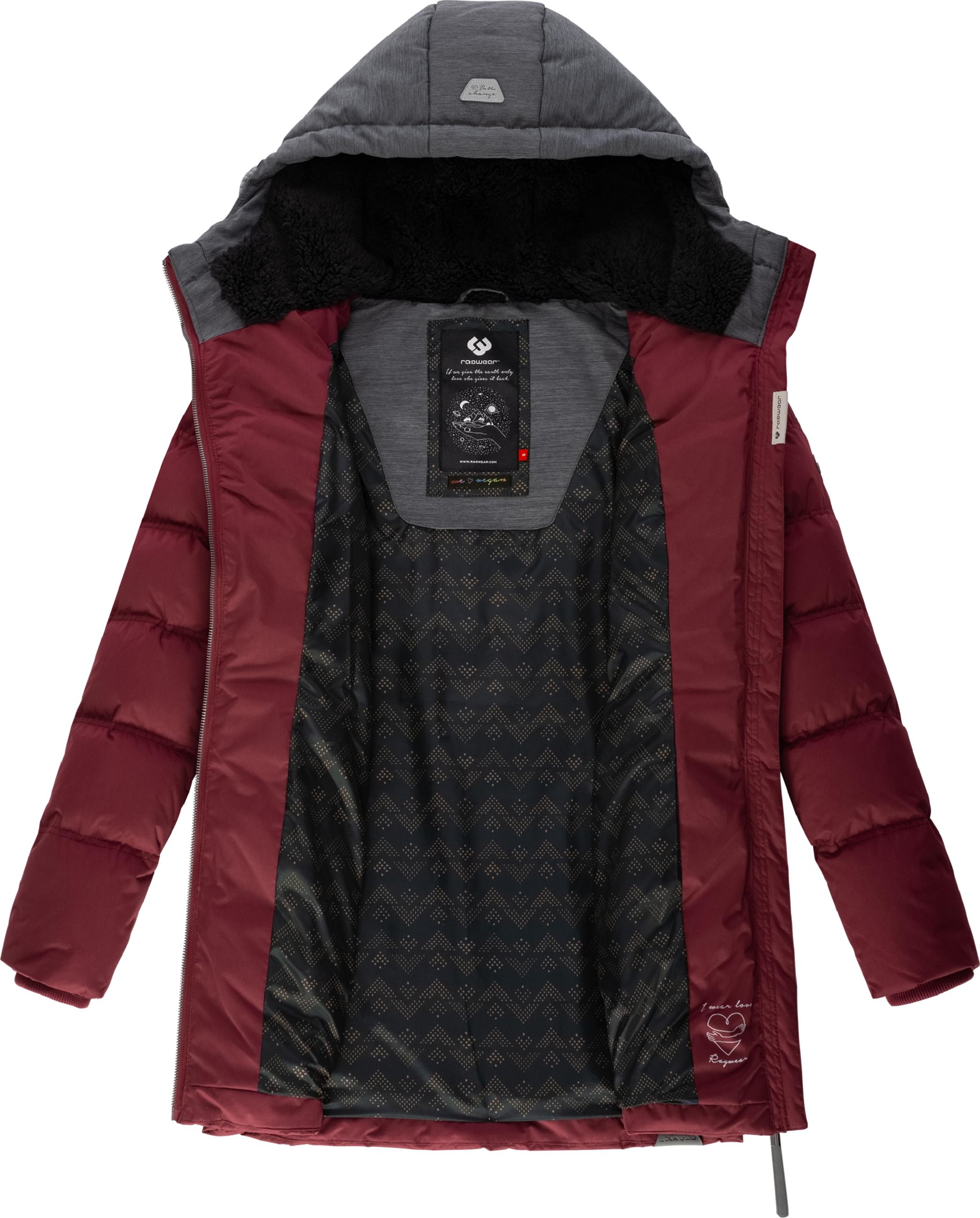 Jacke Wintermantel Winterparka Ashani Block Intl. Wine Red