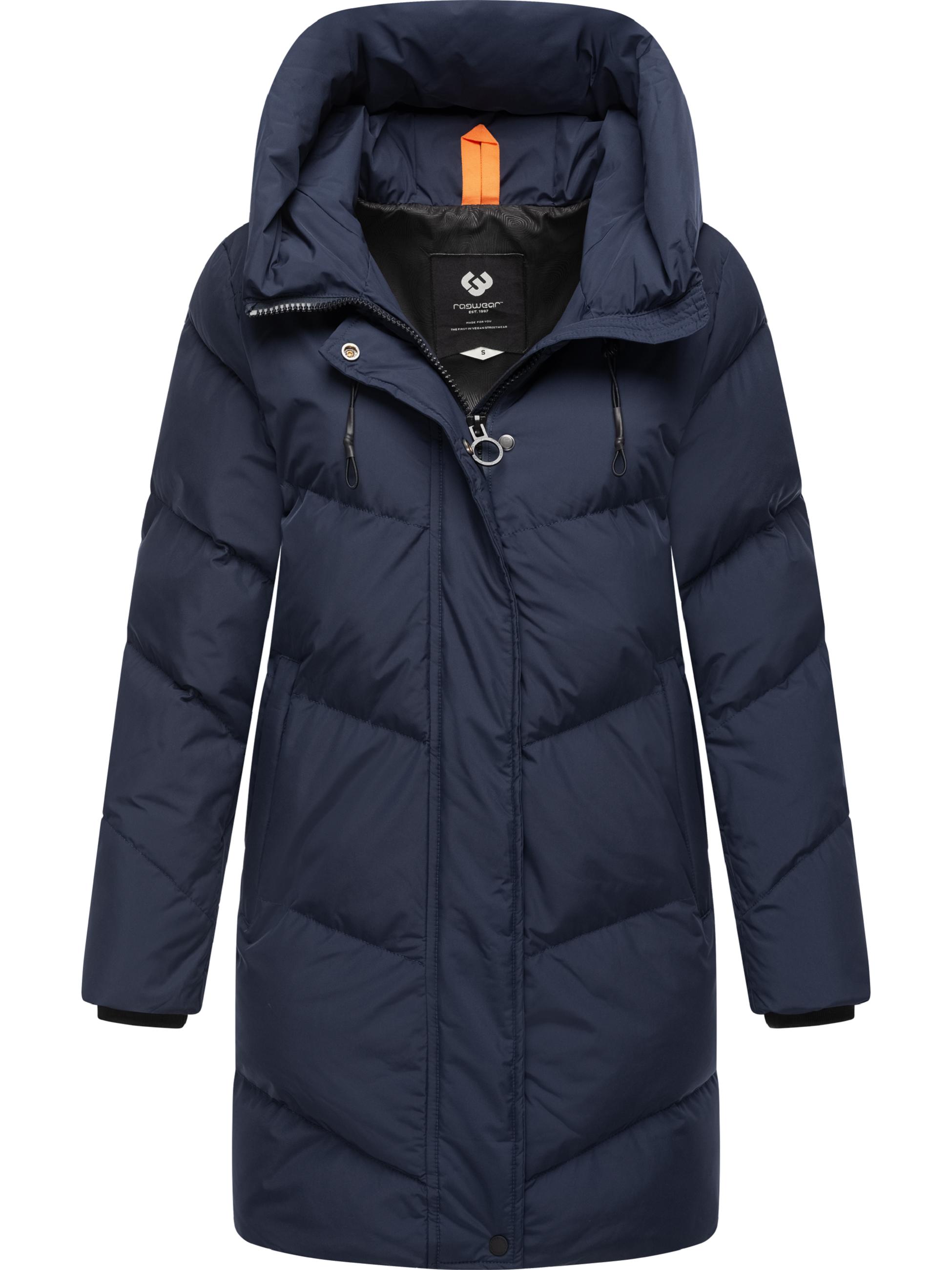 Wasserdichter Winter Steppmantel mit Kapuze "Avelin" Navy