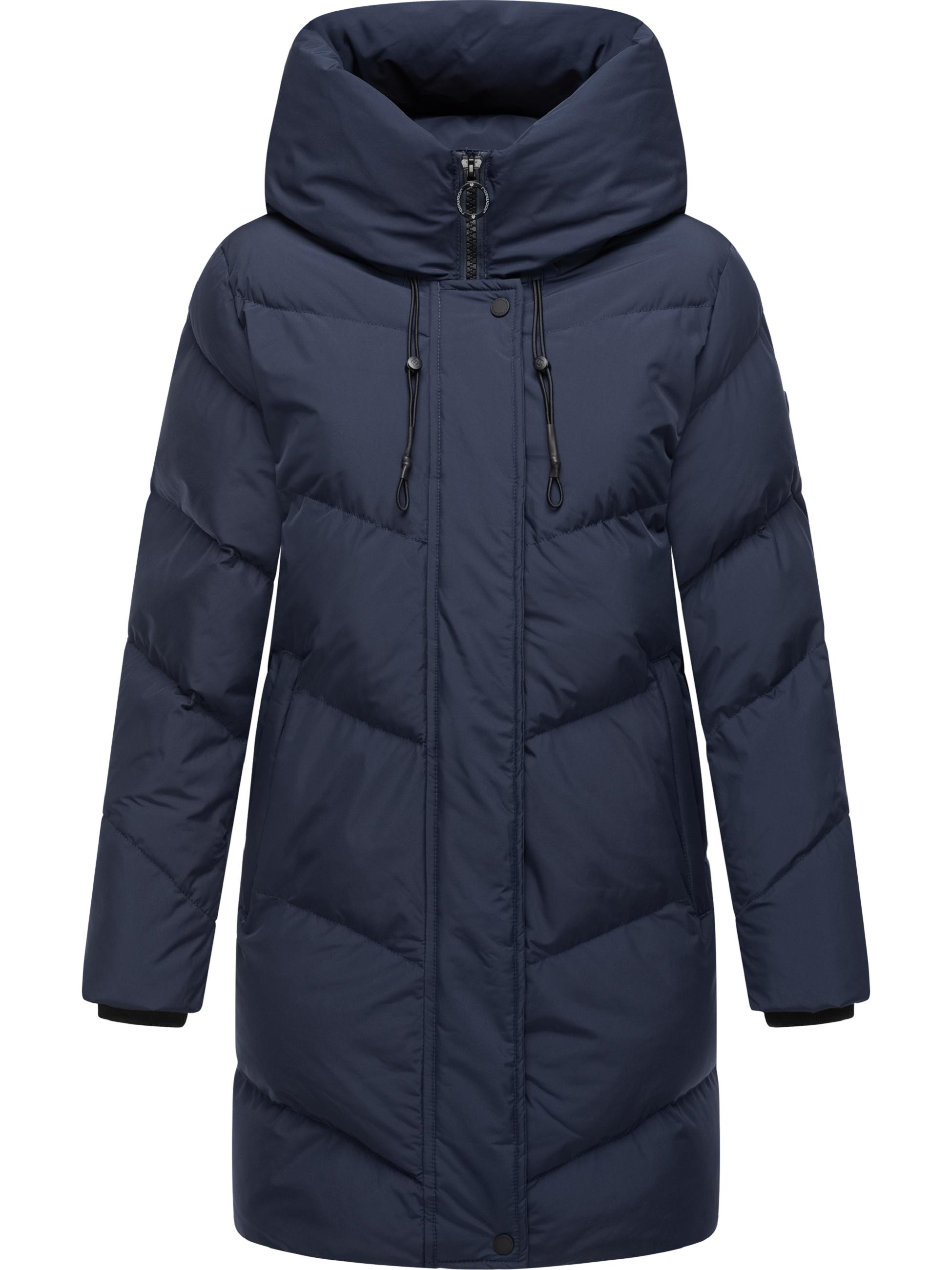 Wasserdichter Winter Steppmantel mit Kapuze "Avelin" Navy