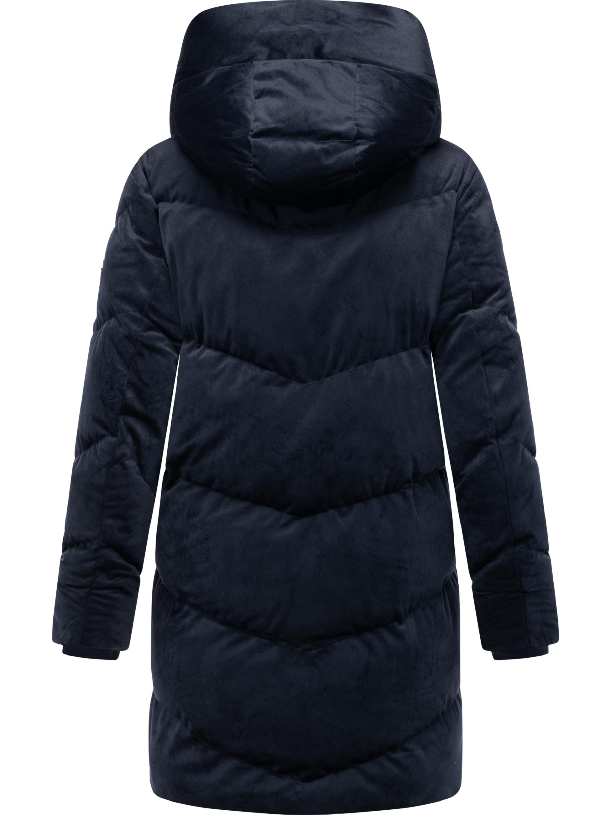 Winter Kurzmantel aus Samt "Avelin Velvet YOUMODO" Navy