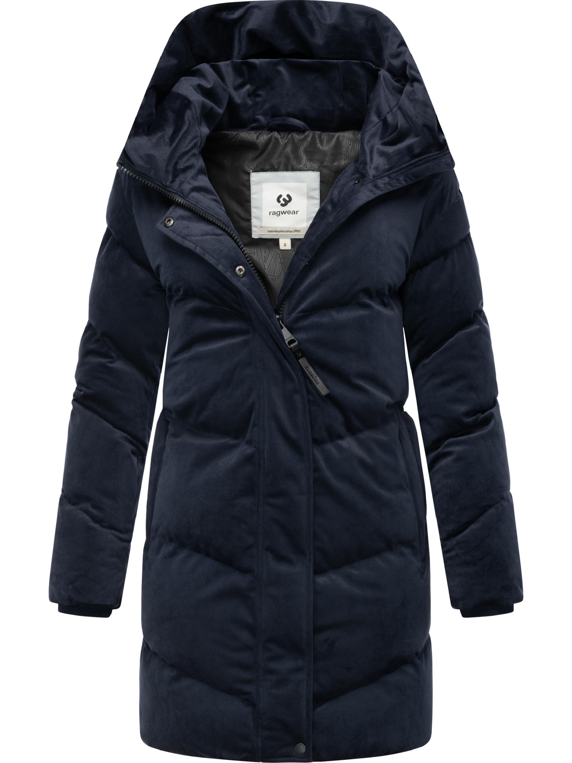 Winter Kurzmantel aus Samt "Avelin Velvet YOUMODO" Navy