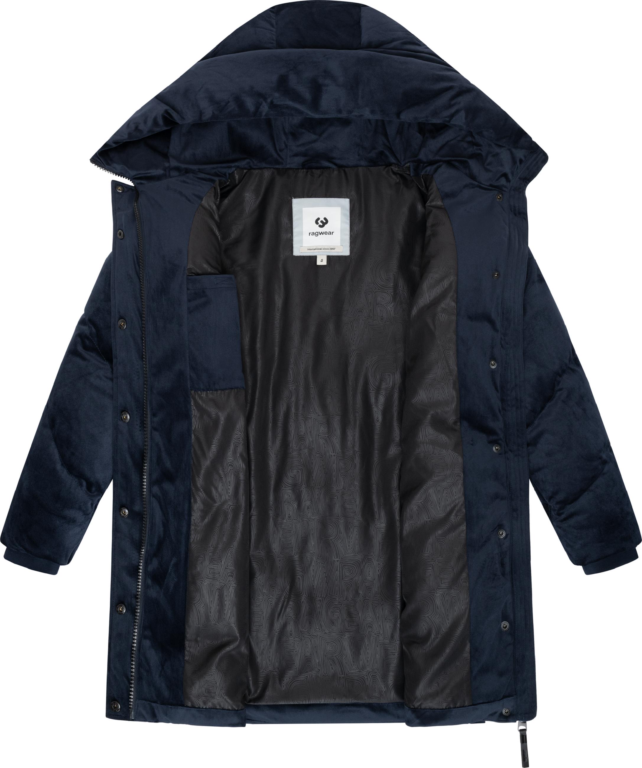 Winter Kurzmantel aus Samt "Avelin Velvet YOUMODO" Navy