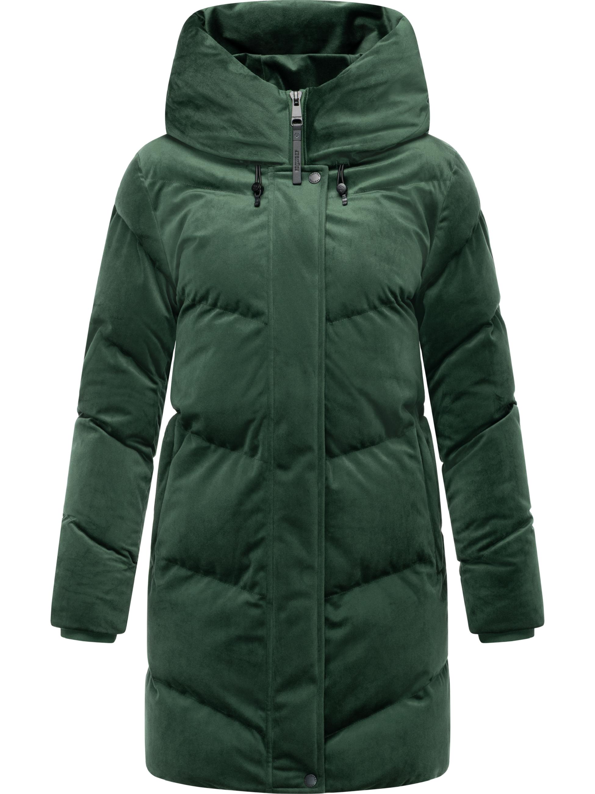 Winter Kurzmantel aus Samt "Avelin Velvet YOUMODO" Pine Green