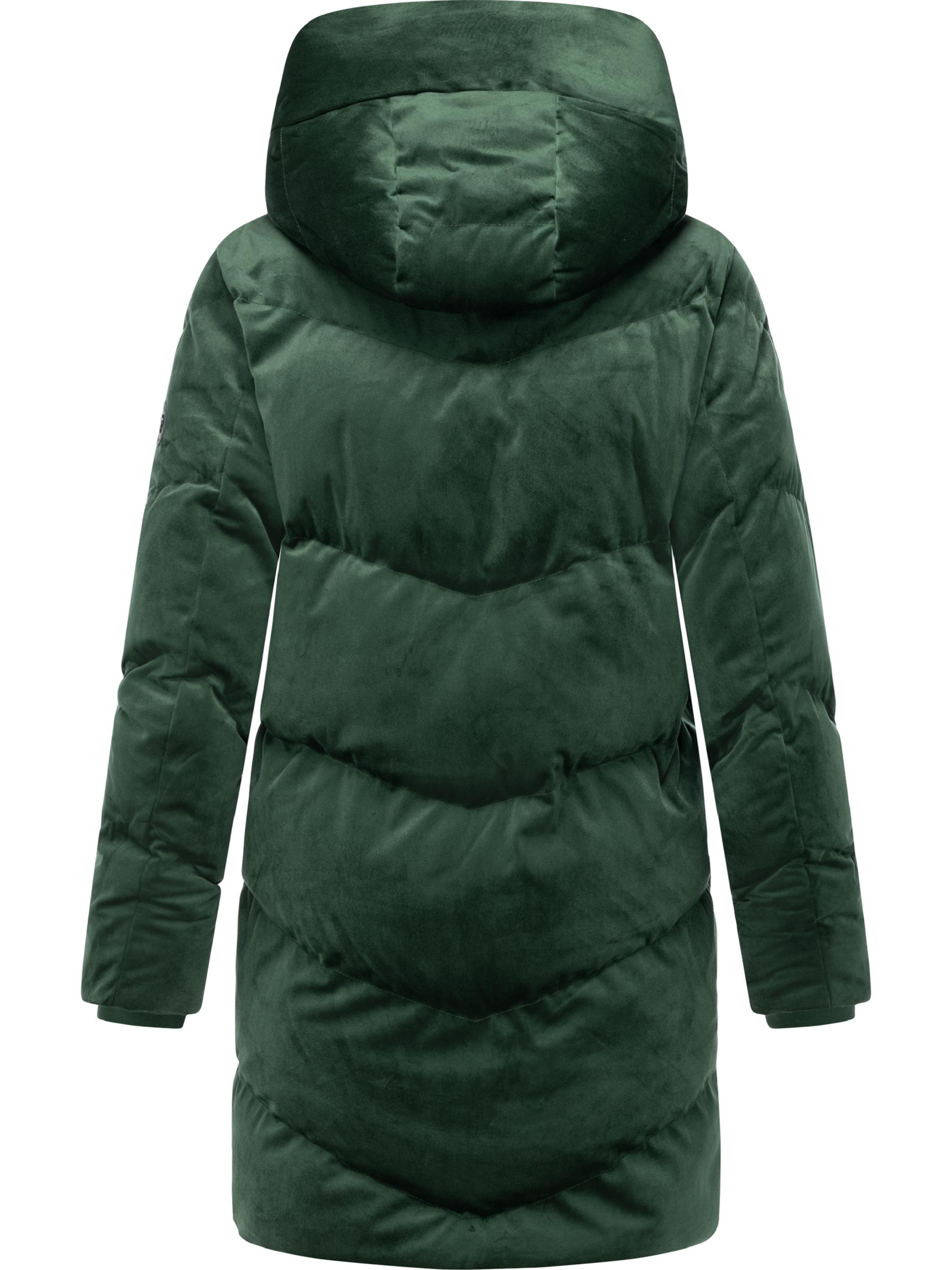 Winter Kurzmantel aus Samt "Avelin Velvet YOUMODO" Pine Green