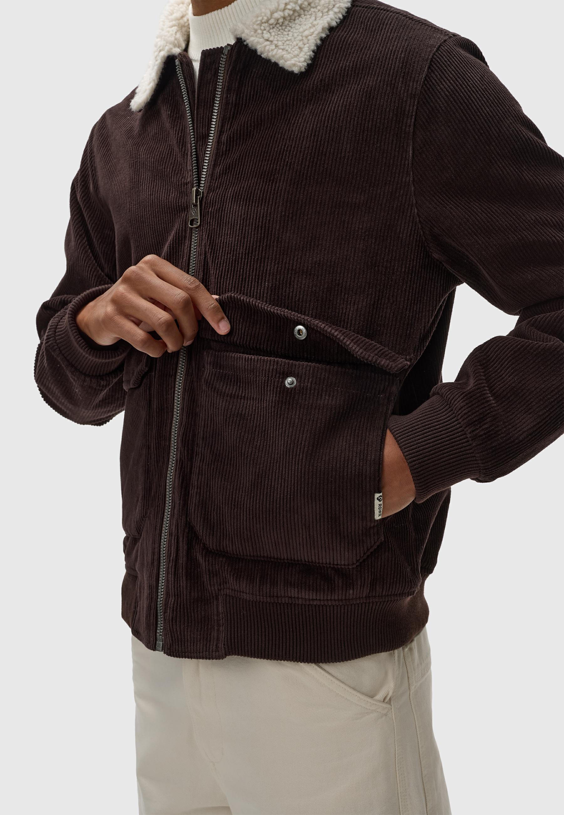 Wasserdichte Kordjacke "Aviss" Dark Brown