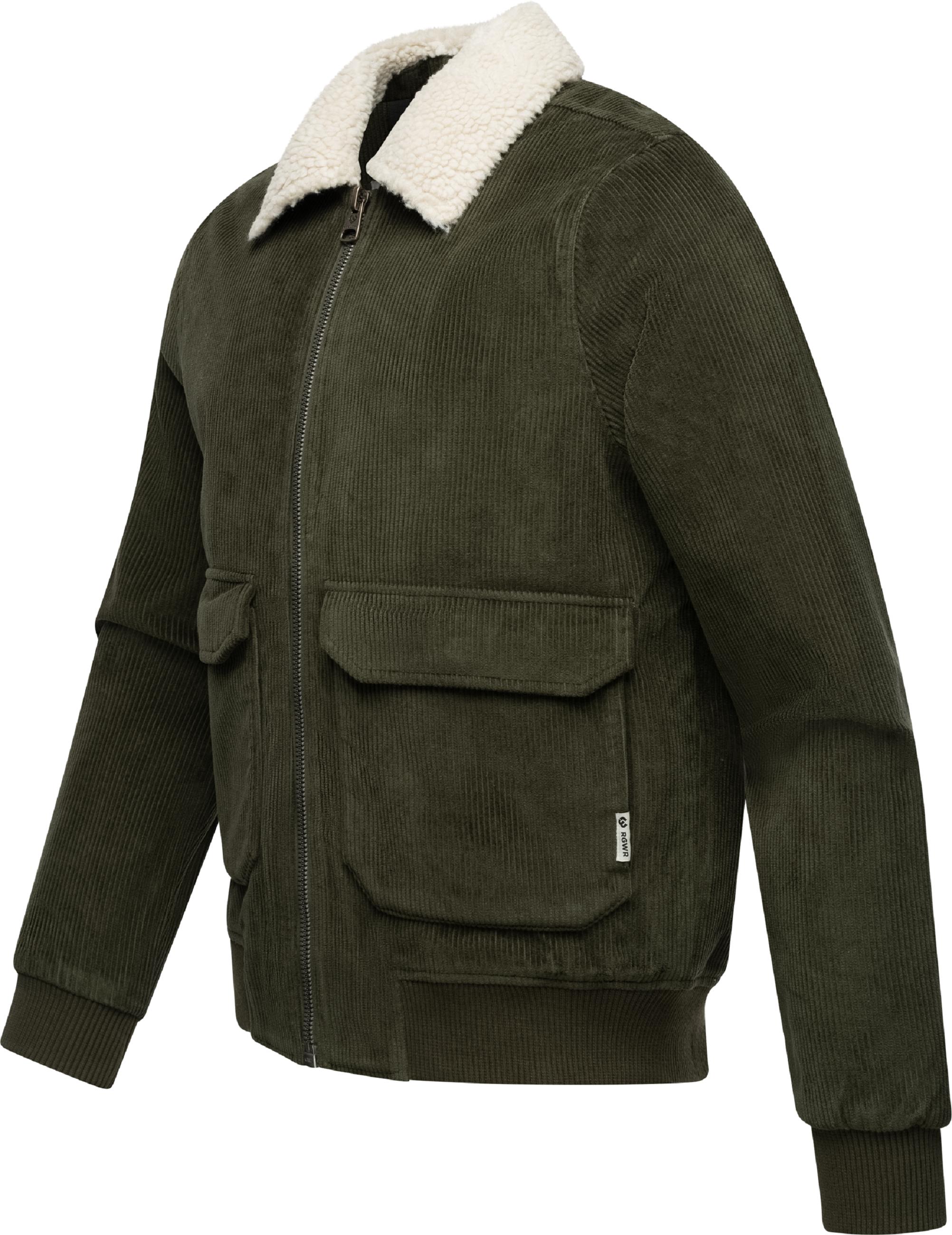 Wasserdichte Kordjacke "Aviss" Dark Olive