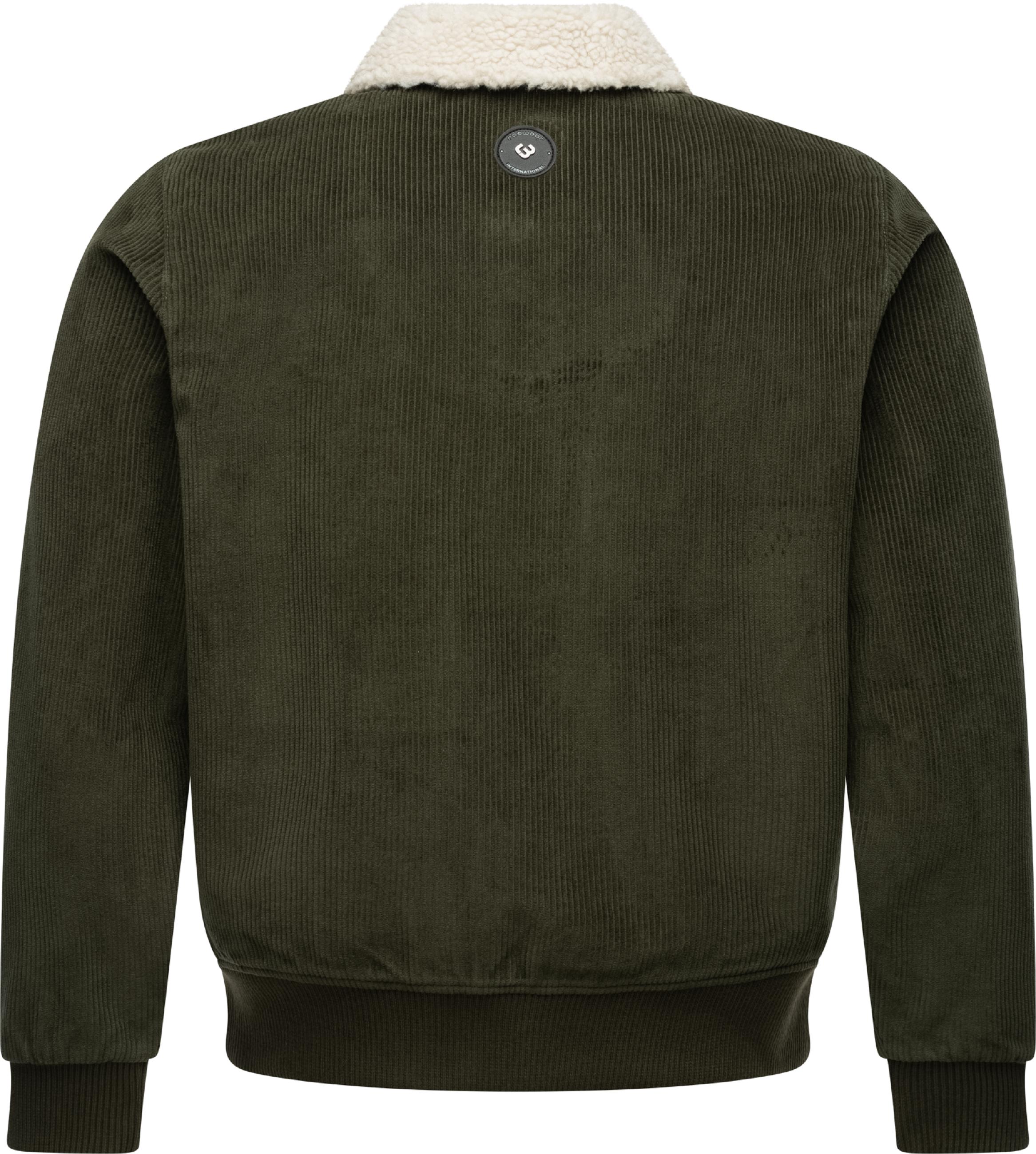 Wasserdichte Kordjacke "Aviss" Dark Olive