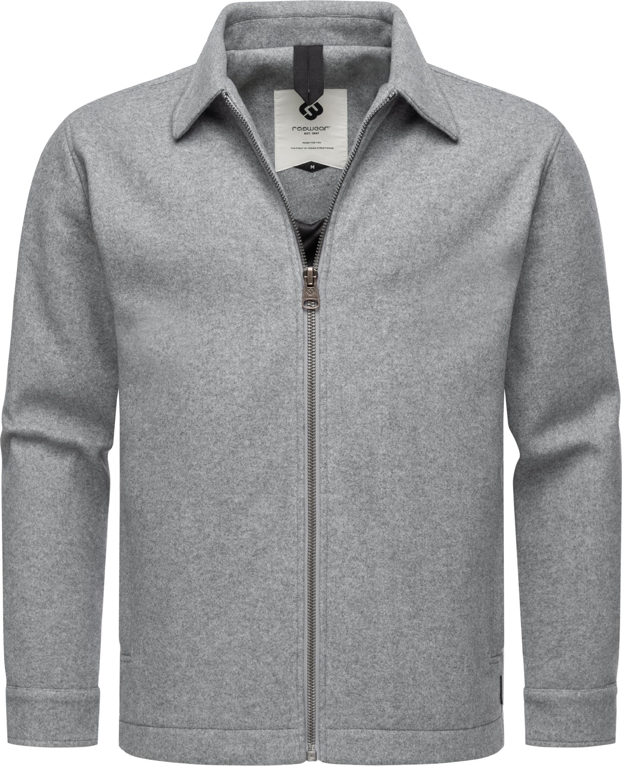 Übergangsjacke in Filzoptik "Azzte Felt" Light Grey