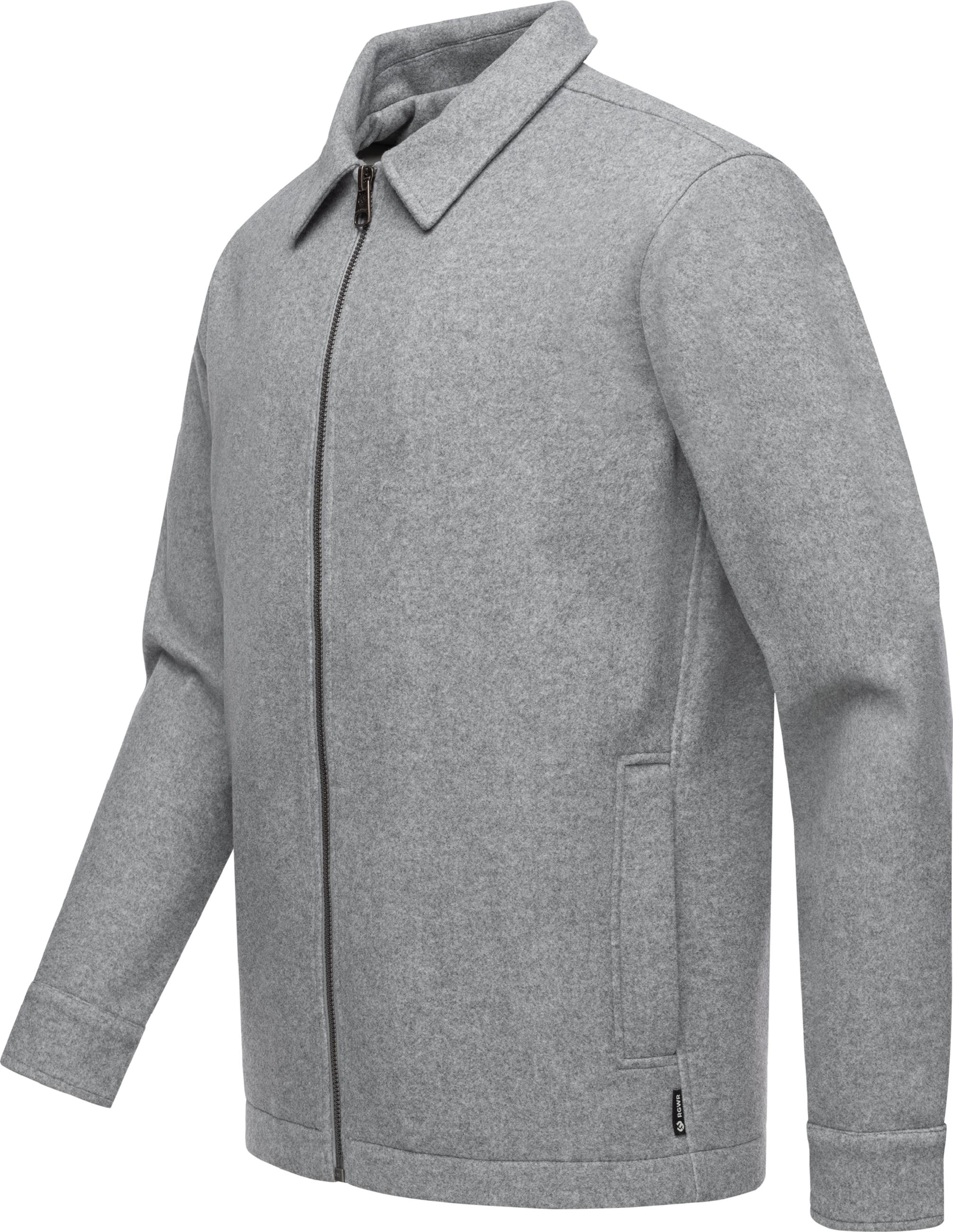 Übergangsjacke in Filzoptik "Azzte Felt" Light Grey