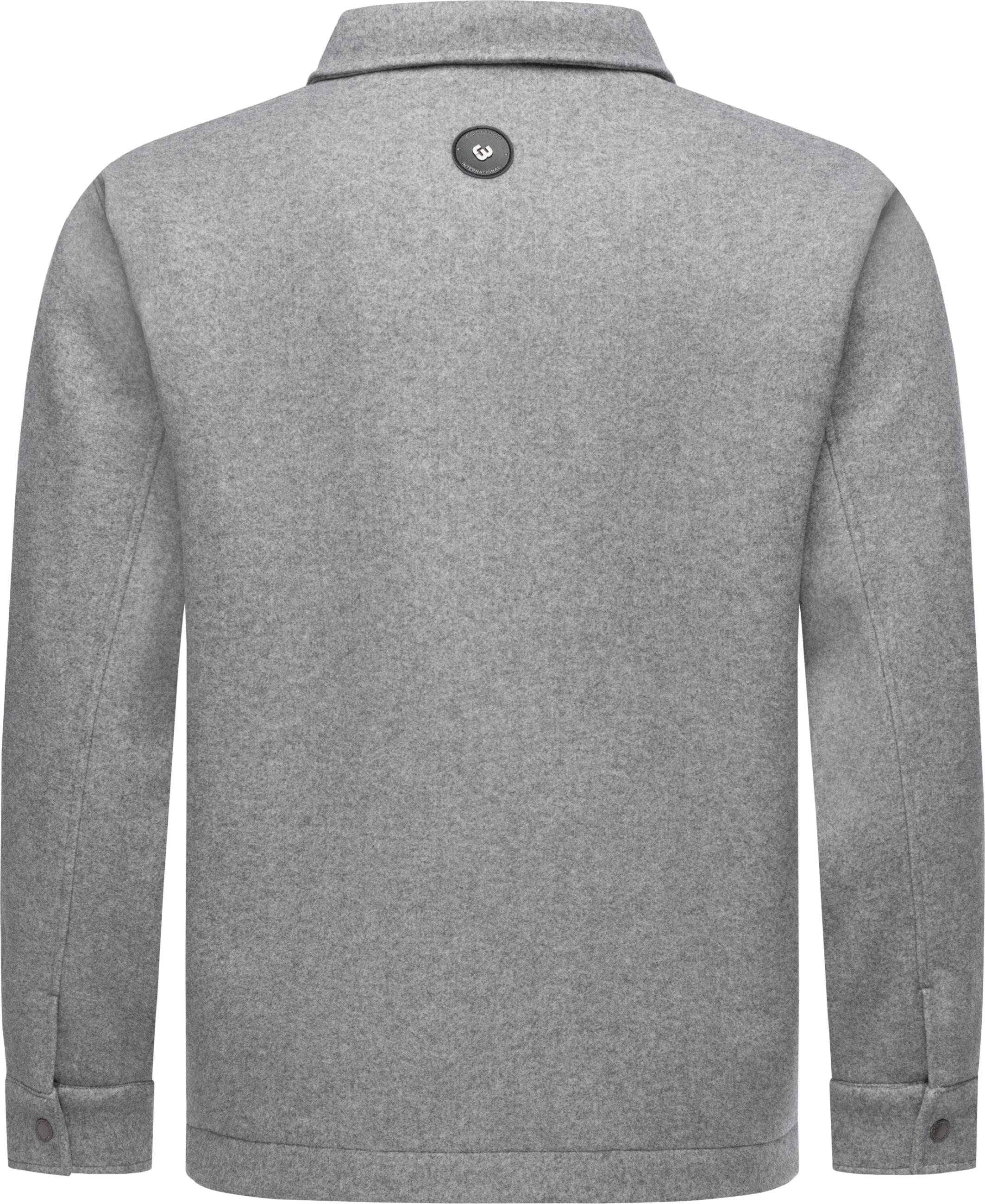 Übergangsjacke in Filzoptik "Azzte Felt" Light Grey