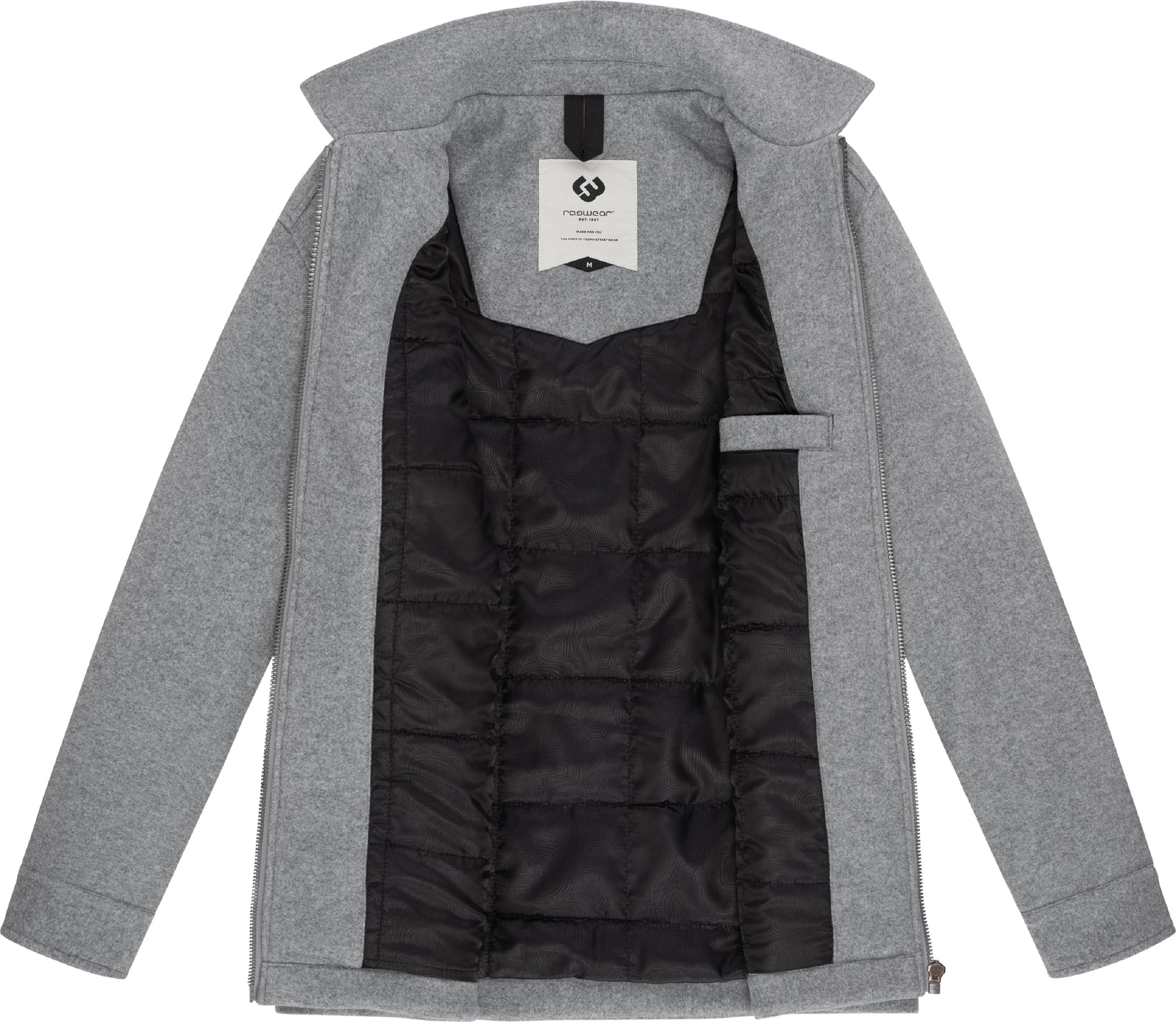 Übergangsjacke in Filzoptik "Azzte Felt" Light Grey