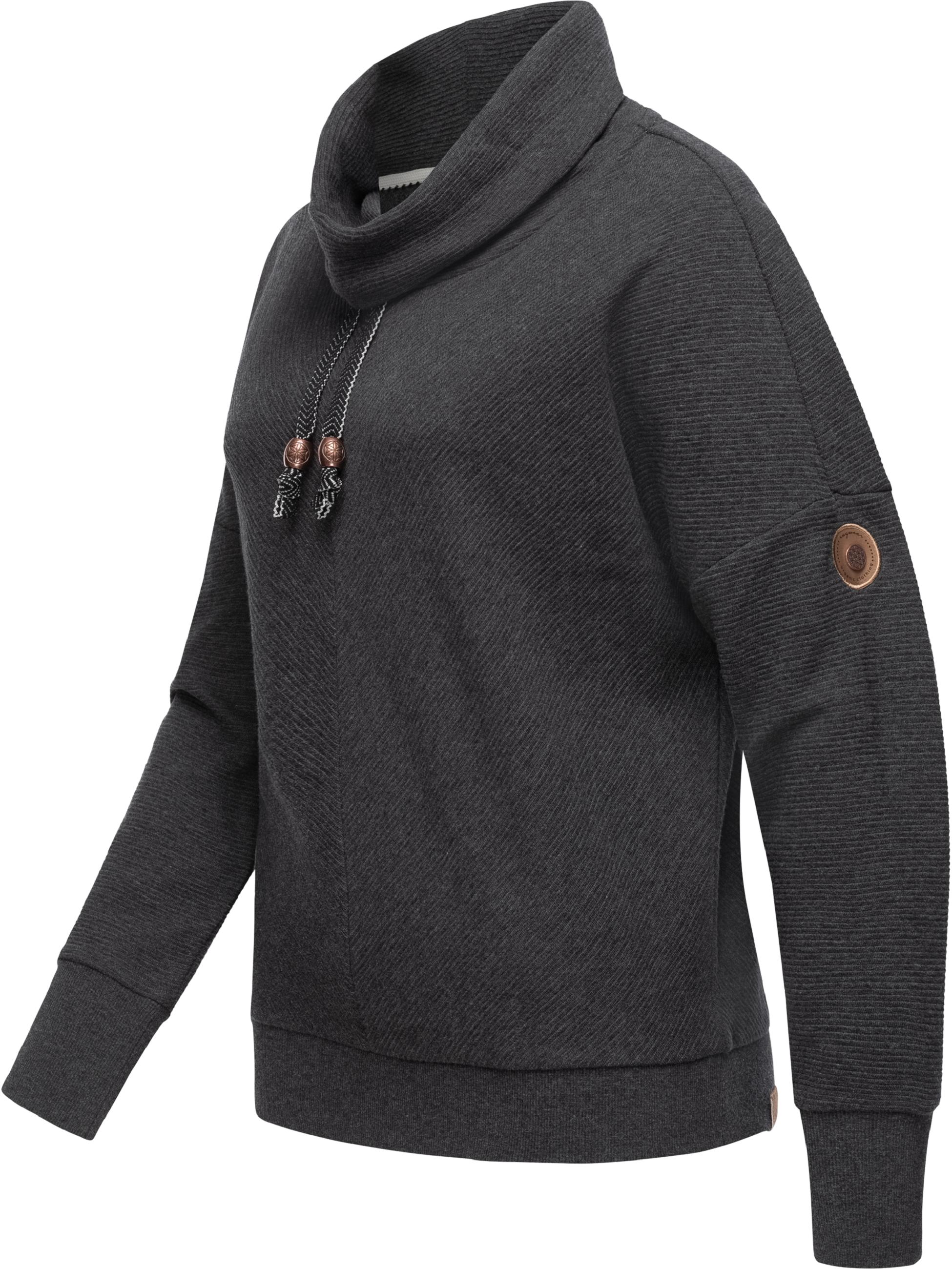 Oversize-Hoodie mit Schlauchkragen "Balancia Organic" Dark Grey