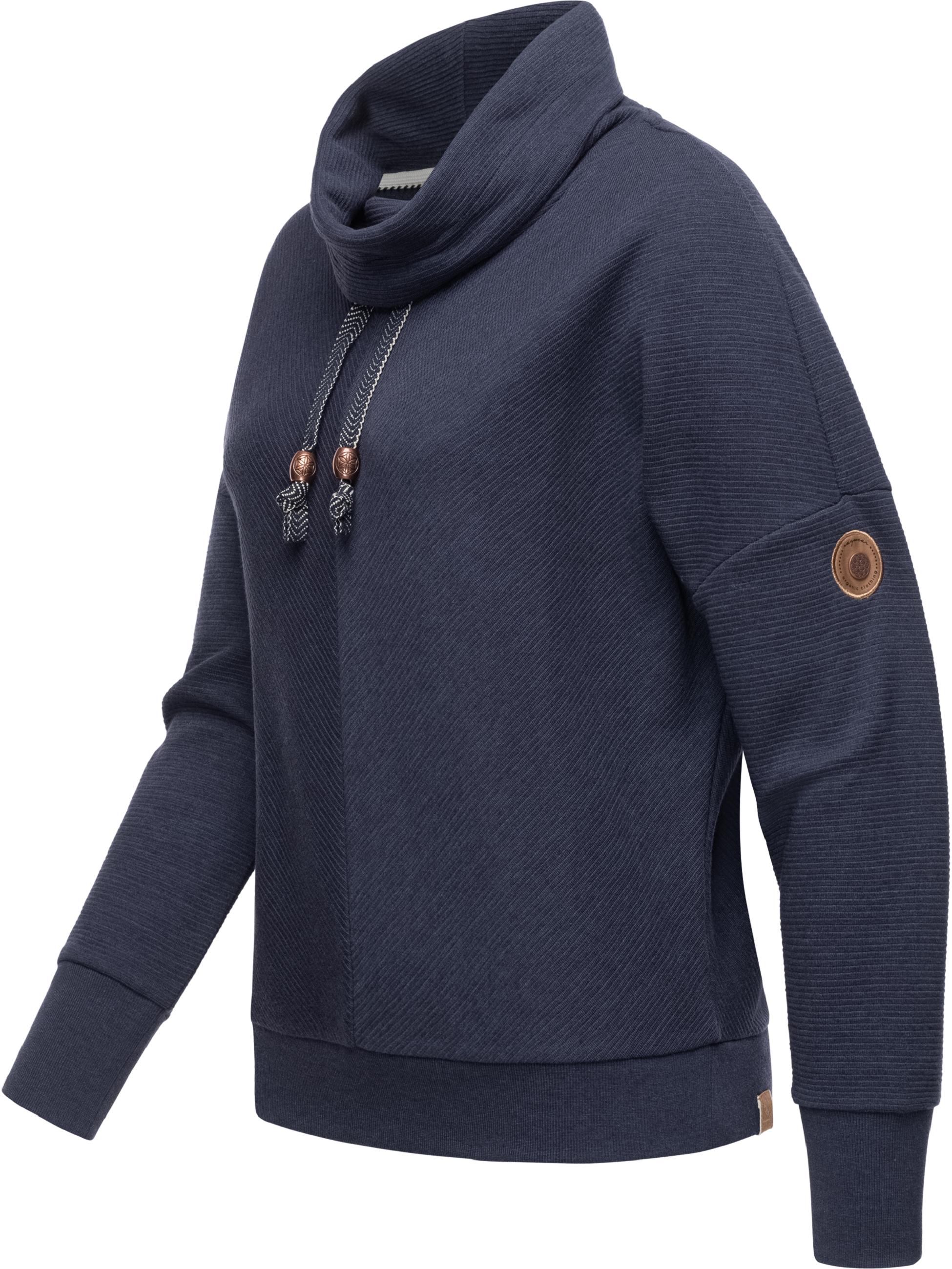 Oversize-Hoodie mit Schlauchkragen "Balancia Organic" Navy