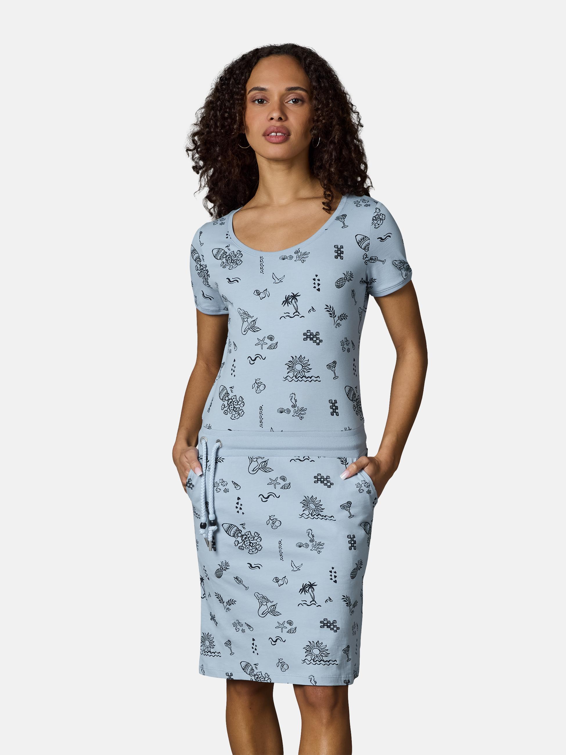 Gemustertes Sommerkleid "Baomi Summer YOUMODO" Sky Blue