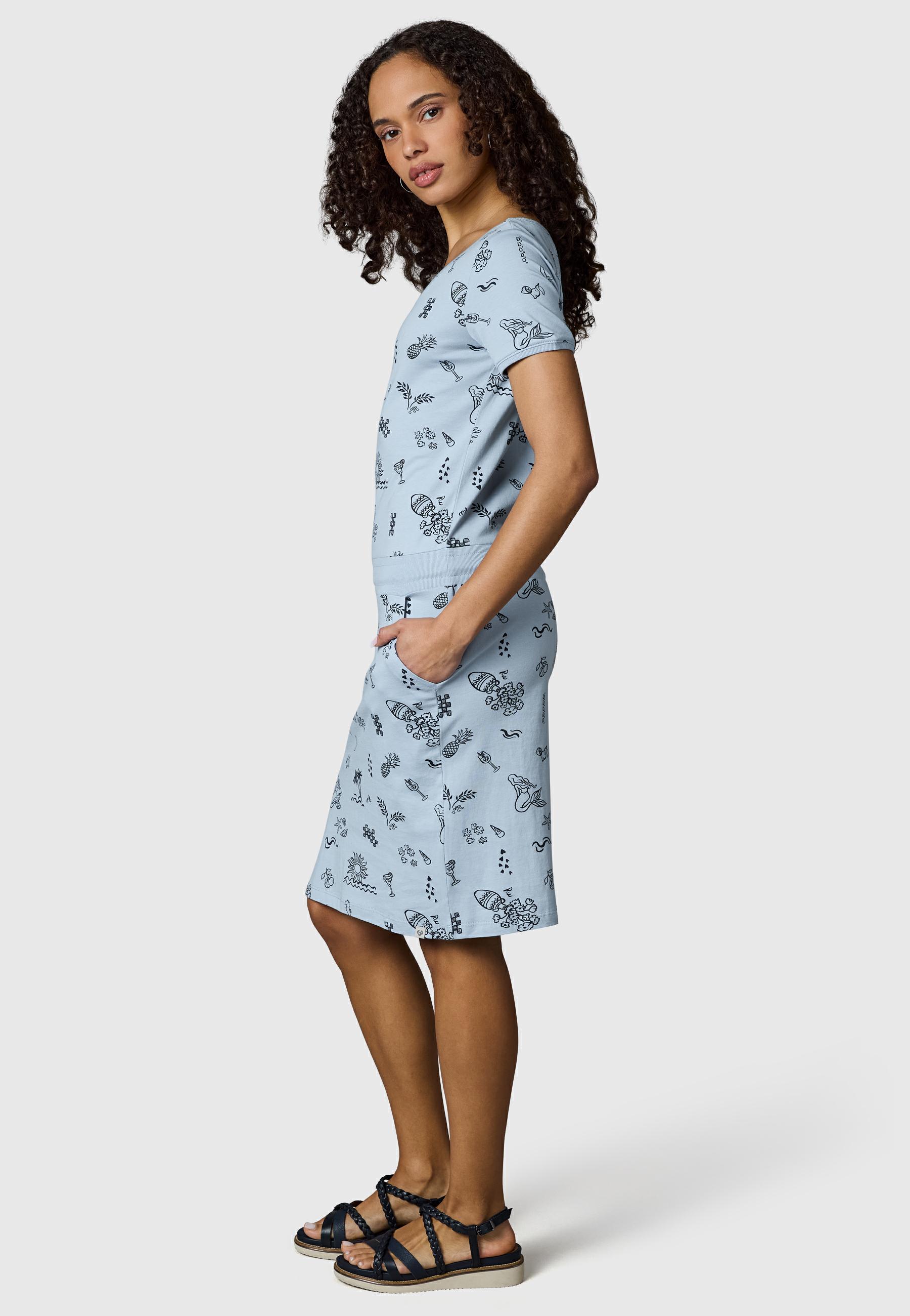 Gemustertes Sommerkleid "Baomi Summer YOUMODO" Sky Blue