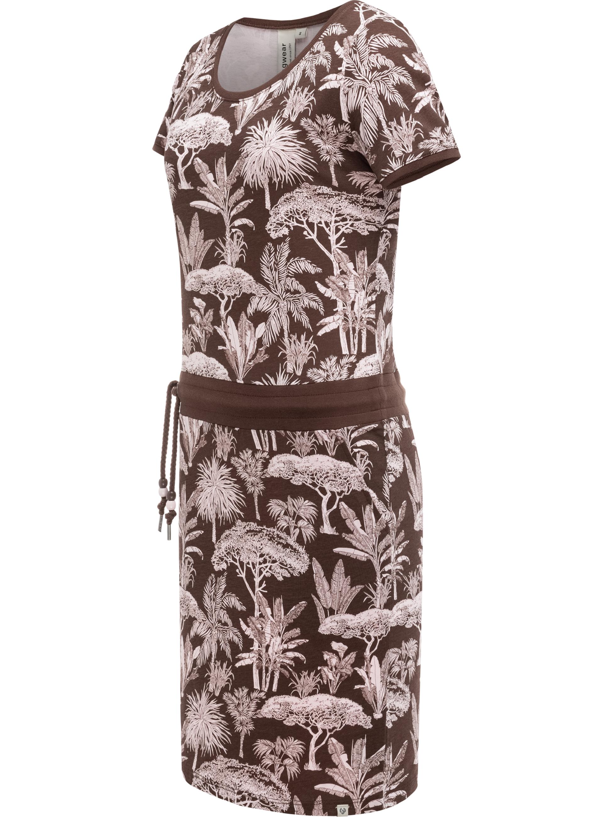 Gemustertes Kleid "Baomi Tropic YOUMODO" Dark Choco