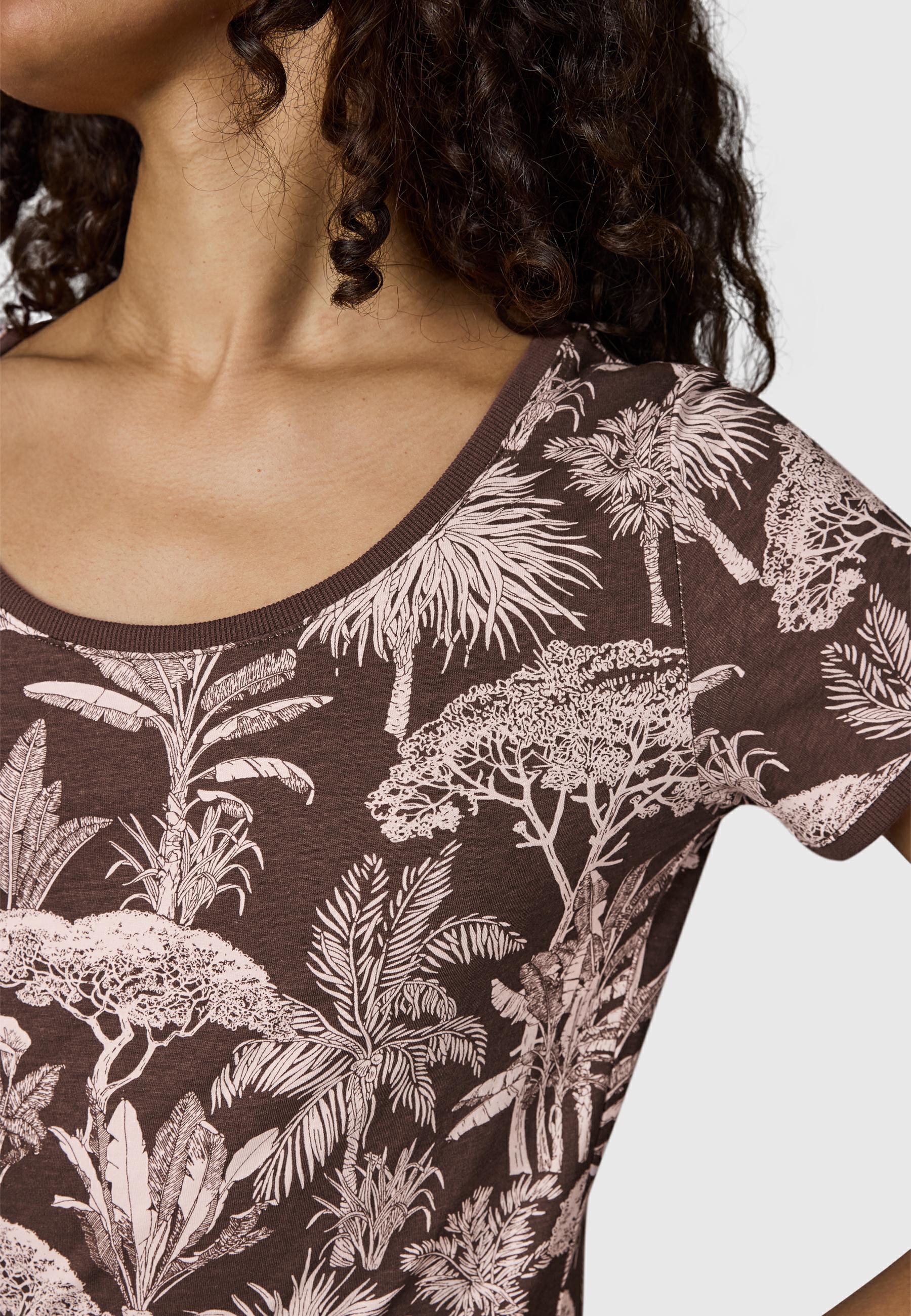 Gemustertes Kleid "Baomi Tropic YOUMODO" Dark Choco