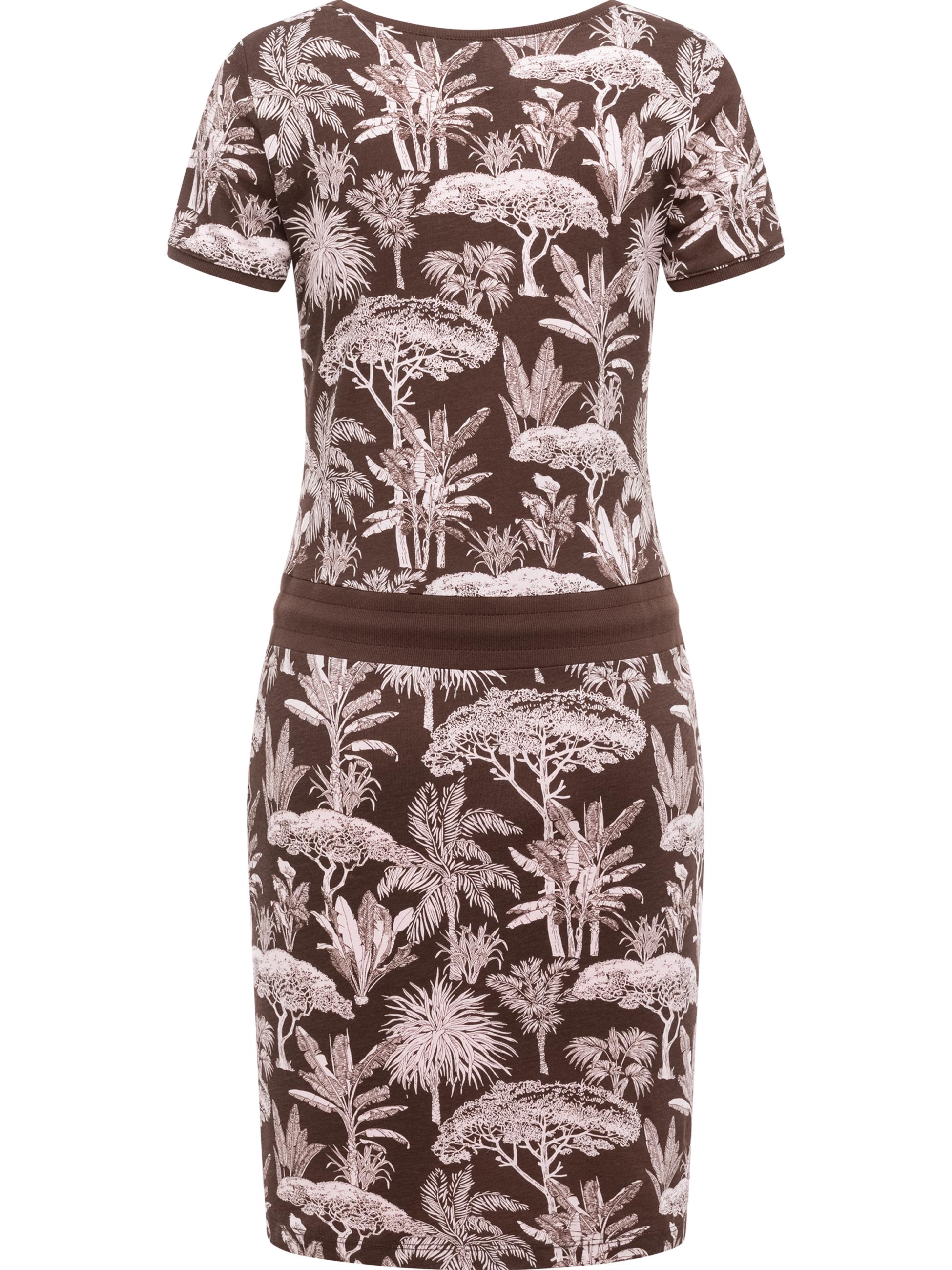 Gemustertes Kleid "Baomi Tropic YOUMODO" Dark Choco