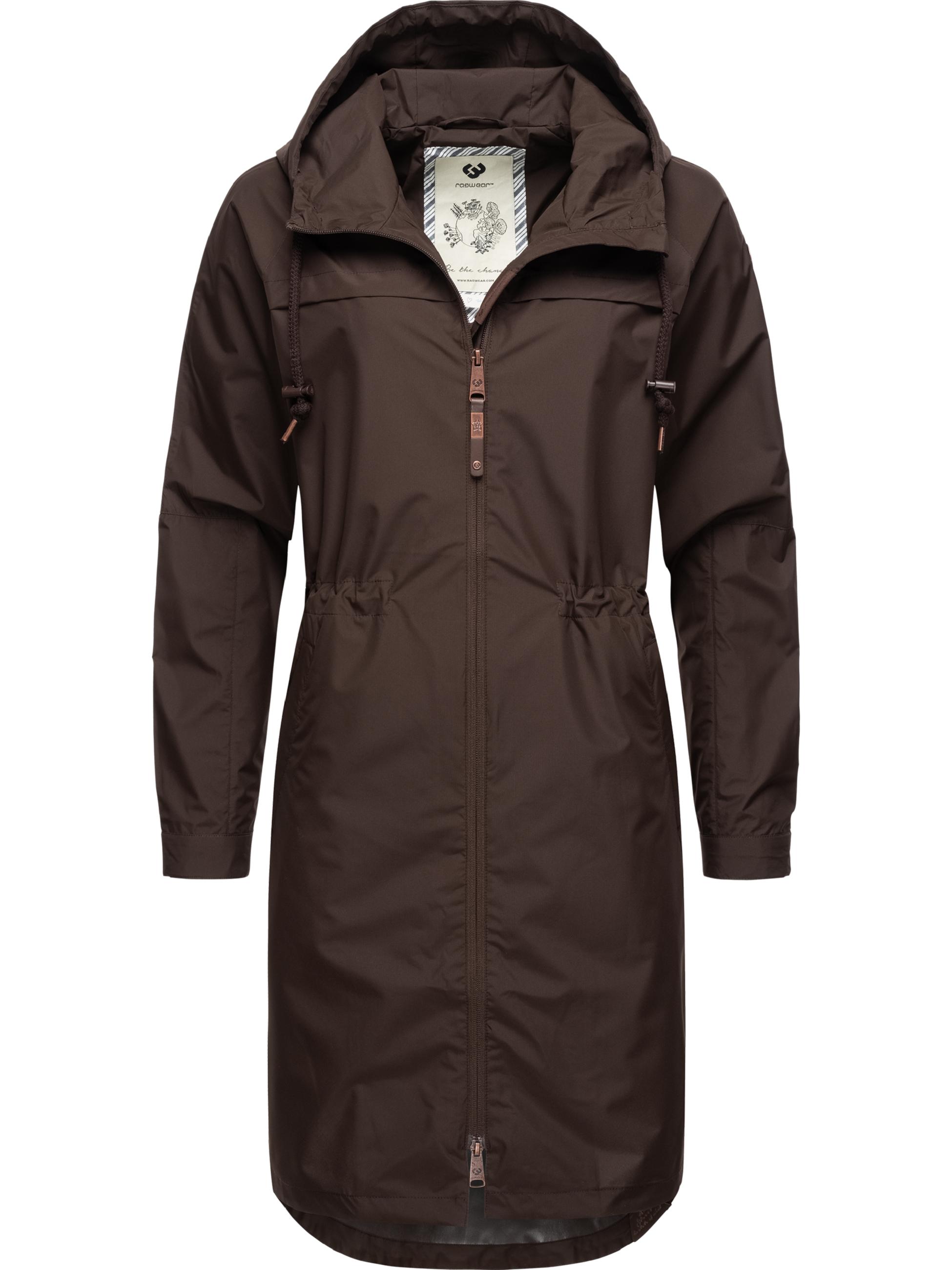 Lange Übergangsjacke Parka mit Kapuze "Belinka" Dark Brown