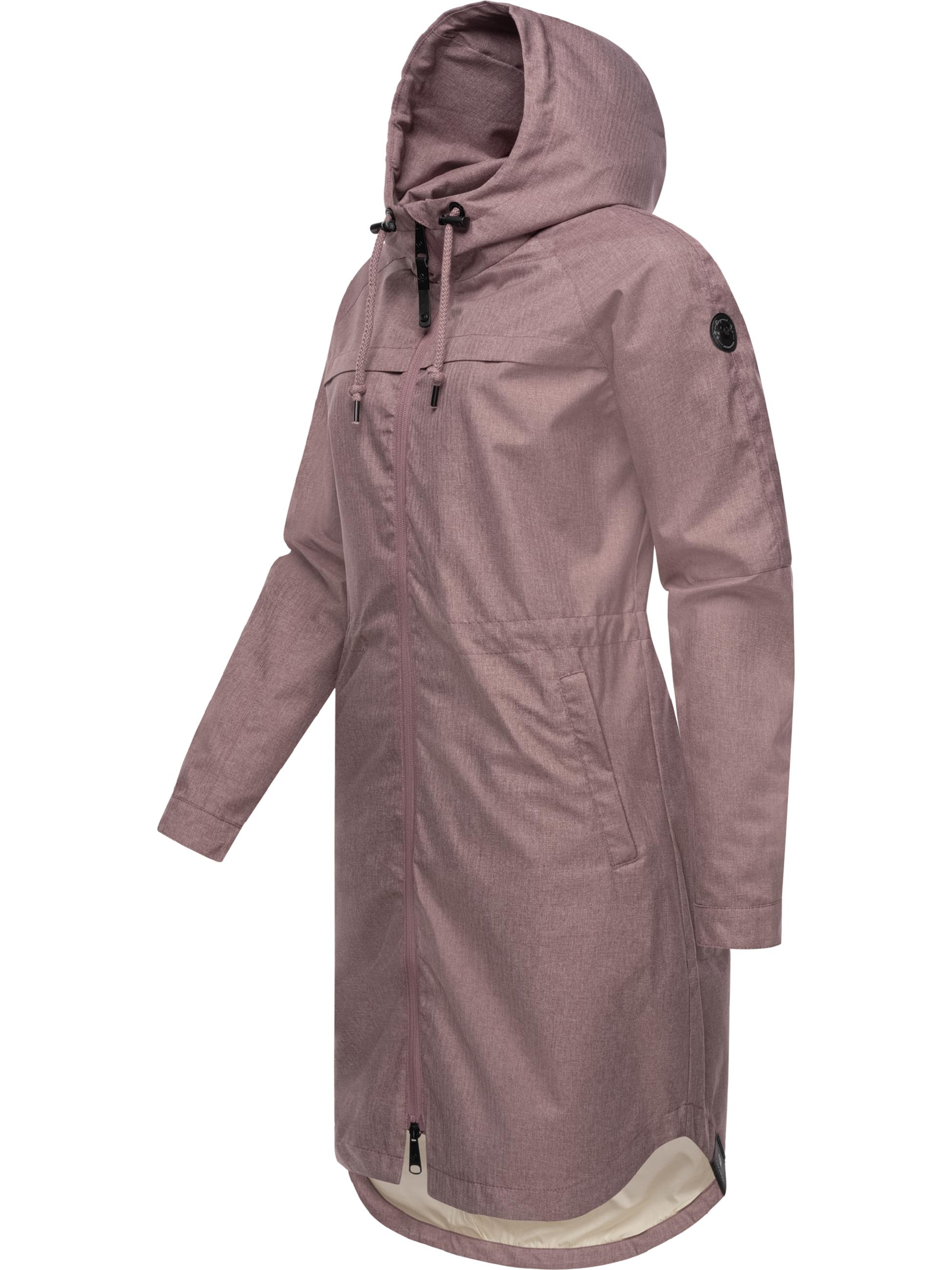 Lange Übergangsjacke Parka mit Kapuze "Belinka" Mauve24