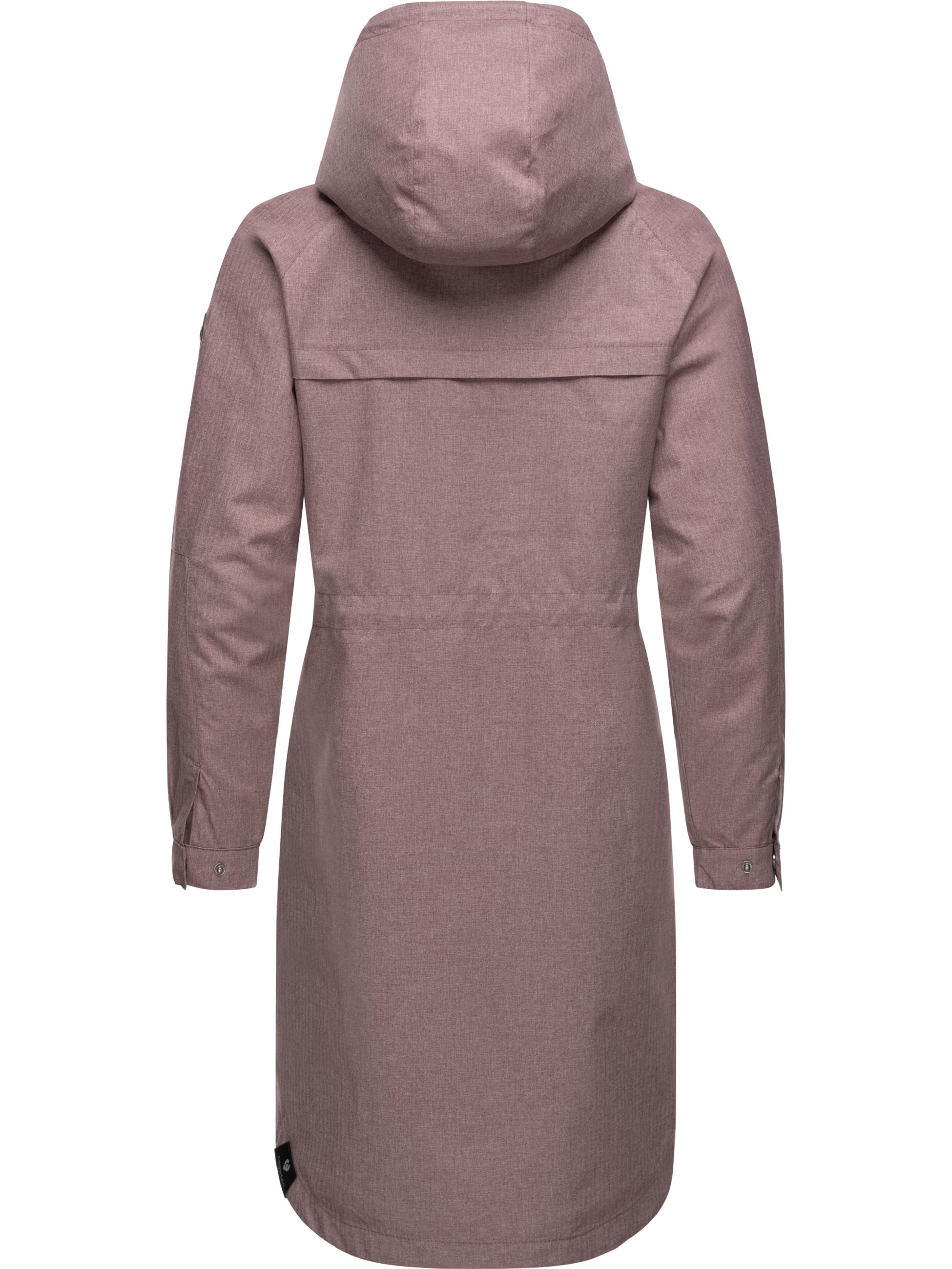 Lange Übergangsjacke Parka mit Kapuze "Belinka" Mauve24