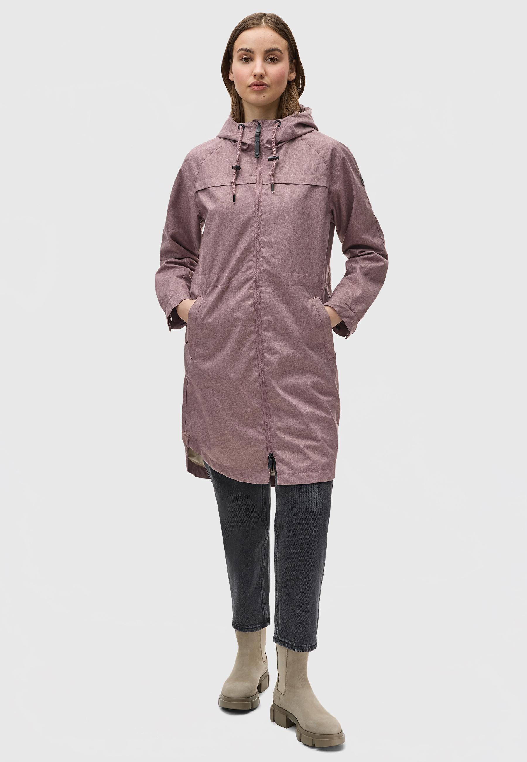 Lange Übergangsjacke Parka mit Kapuze "Belinka" Mauve24