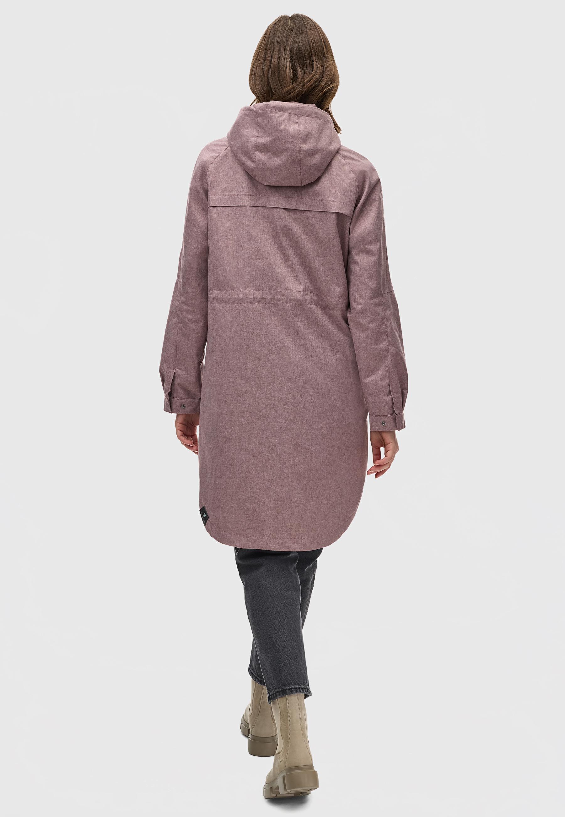 Lange Übergangsjacke Parka mit Kapuze "Belinka" Mauve24