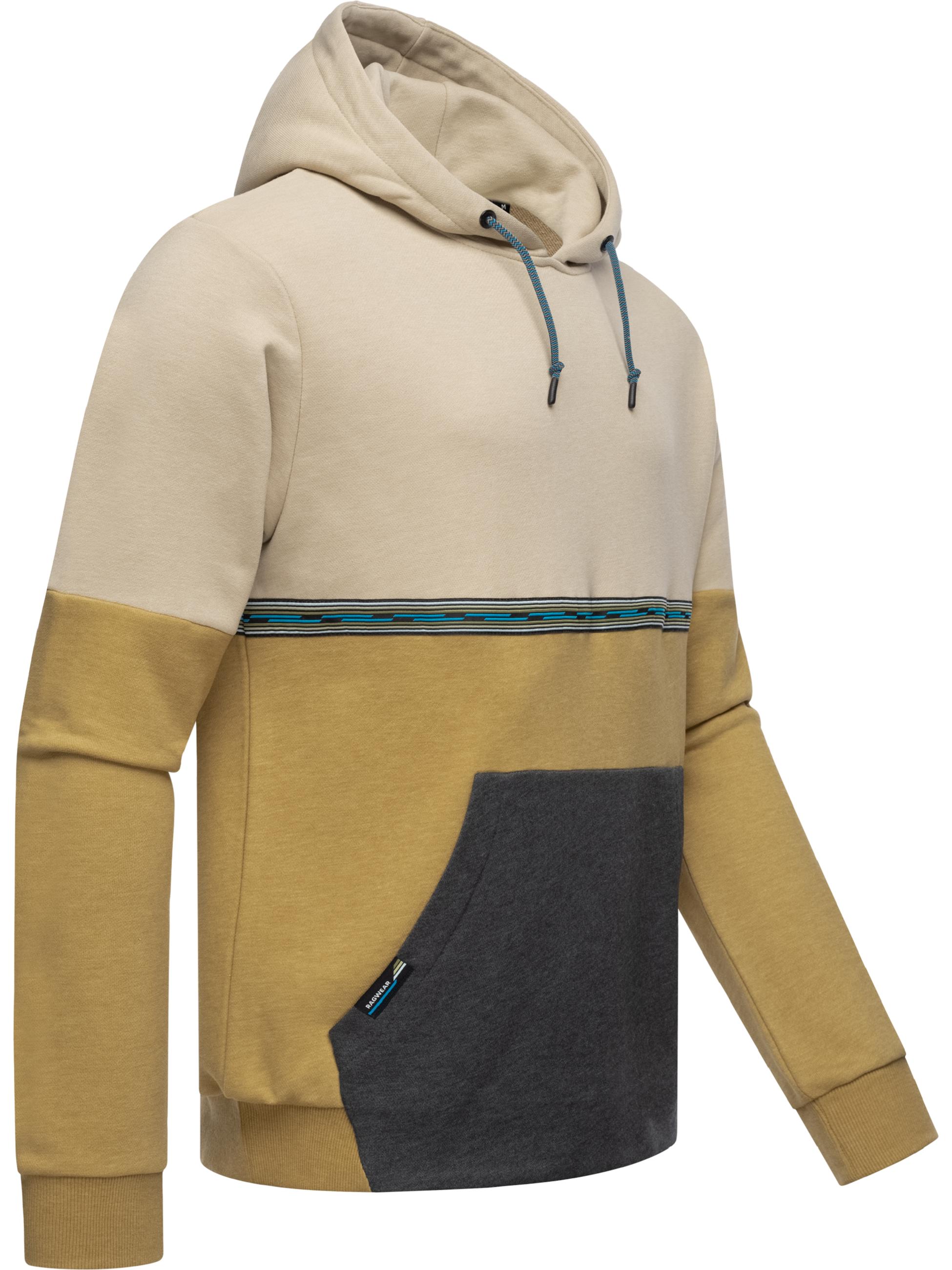 Herren Kapuzensweatshirt "Blocky Hoody" Sand