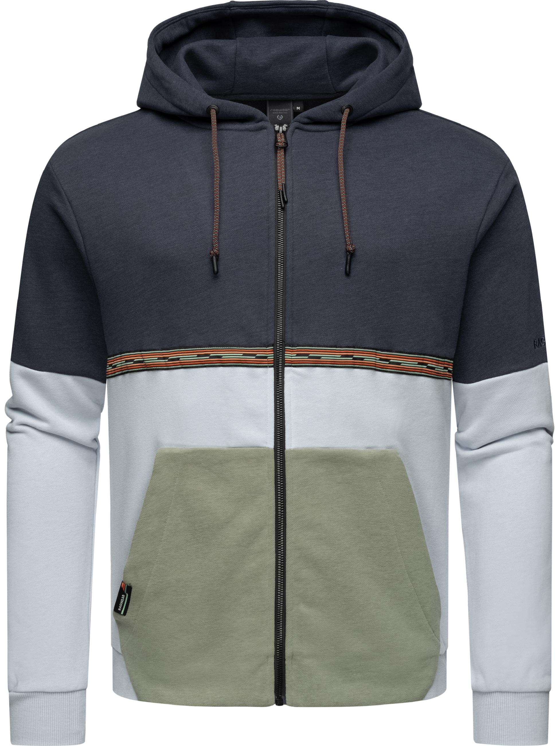 Sweatjacke mit Kapuze" Blocky" Navy